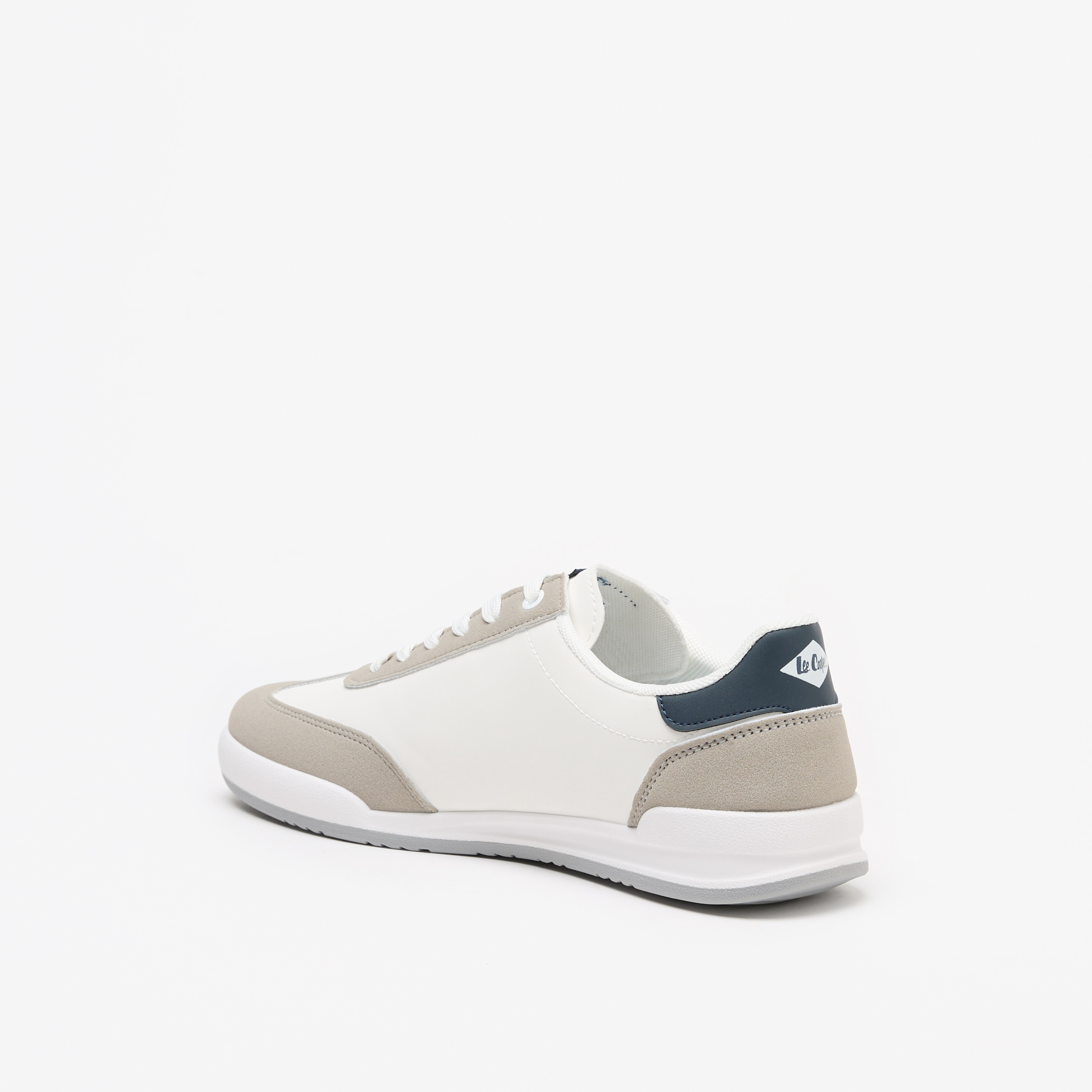 Lee Cooper Men's Panelled Low Ankle Sneakers with Lace-Up Closure-men-shoes-sneakers-image-2