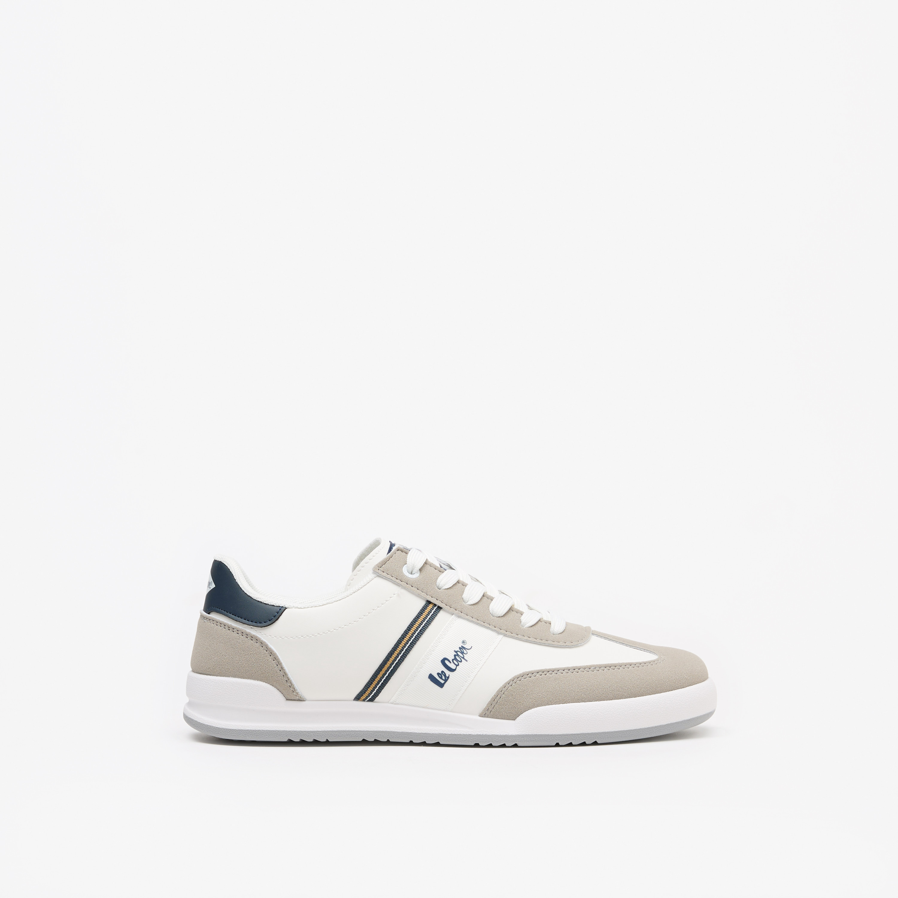Lee Cooper Men's Panelled Low Ankle Sneakers with Lace-Up Closure-men-shoes-sneakers-image-3