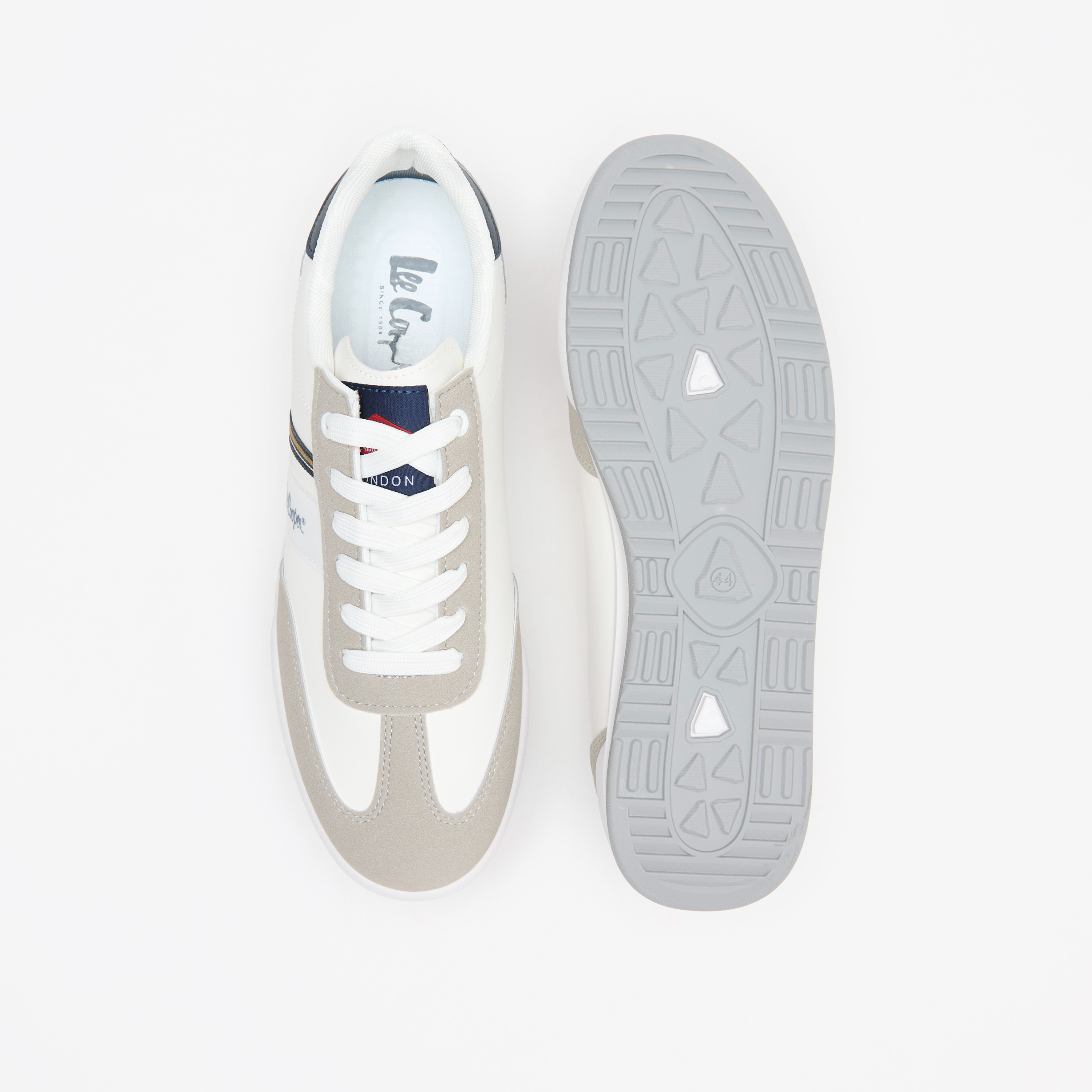 Lee Cooper Men's Panelled Low Ankle Sneakers with Lace-Up Closure-men-shoes-sneakers-image-4