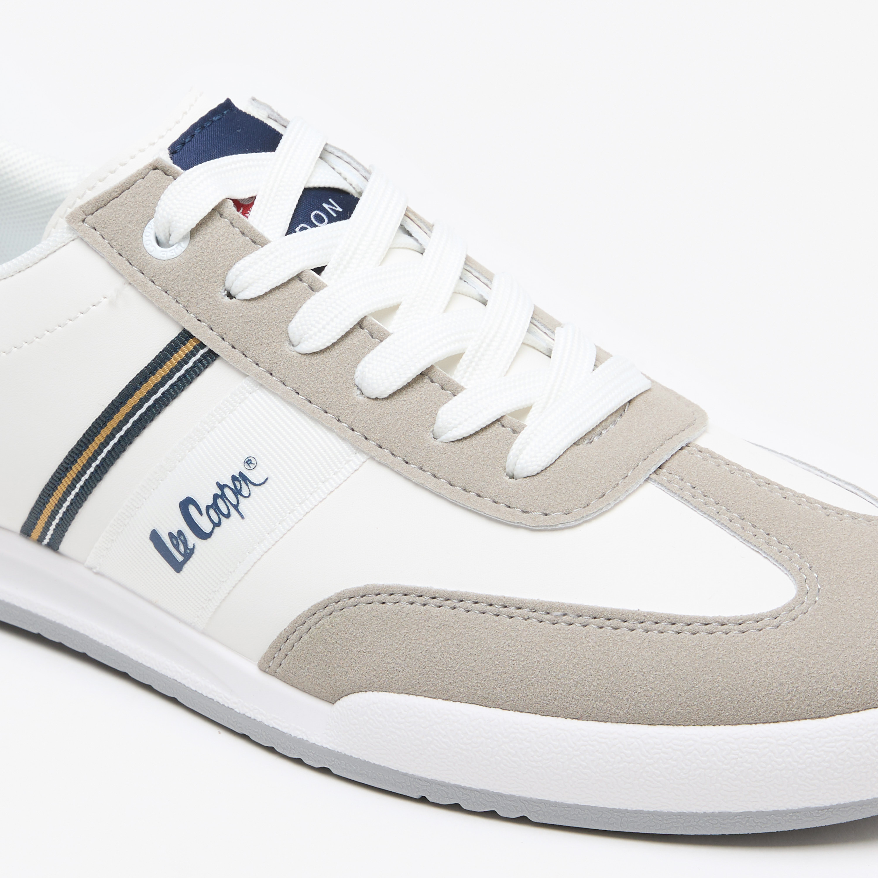 Lee Cooper Men's Panelled Low Ankle Sneakers with Lace-Up Closure-men-shoes-sneakers-image-5
