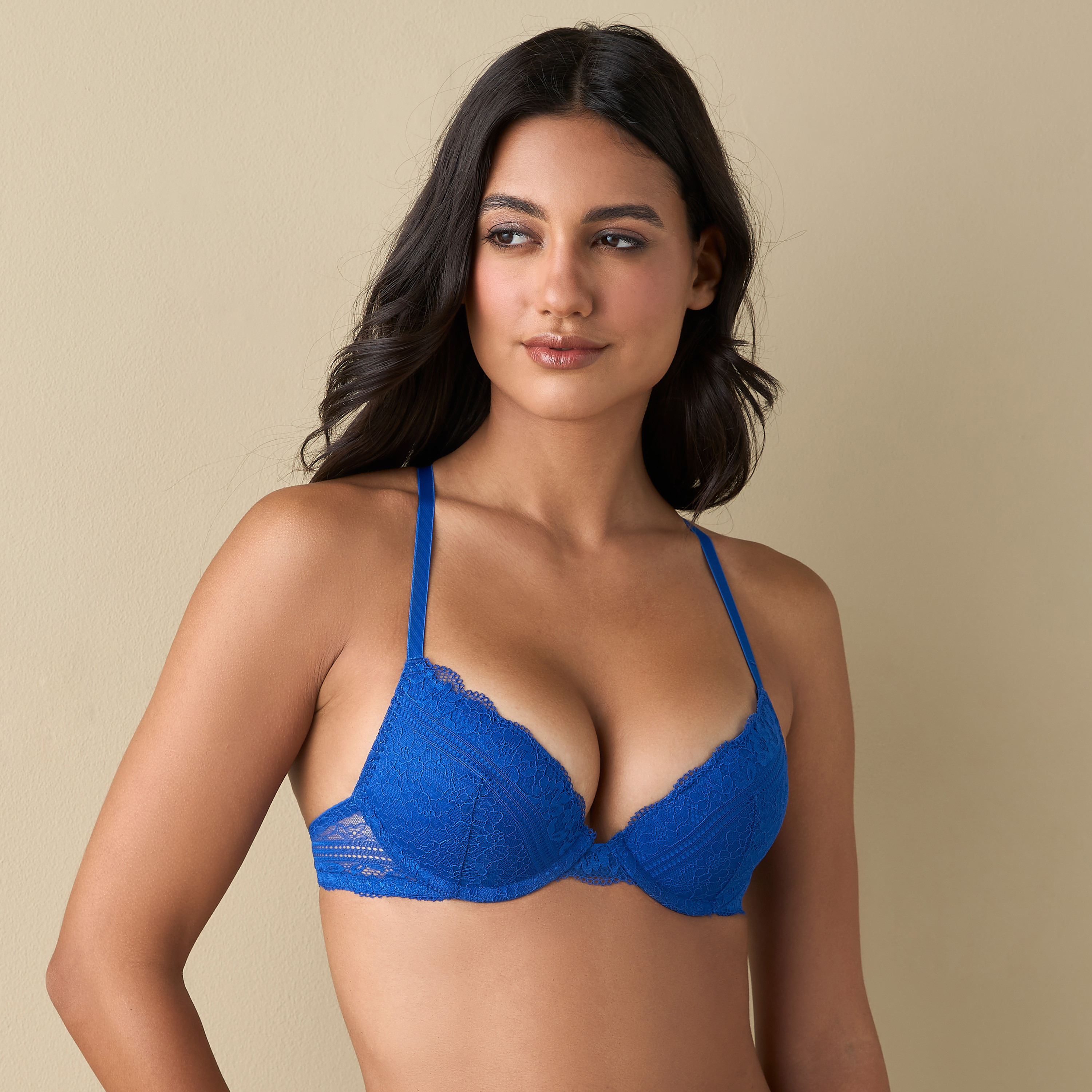 Shop La Senza Lace Plunge Bra with Cross Back Strap Online