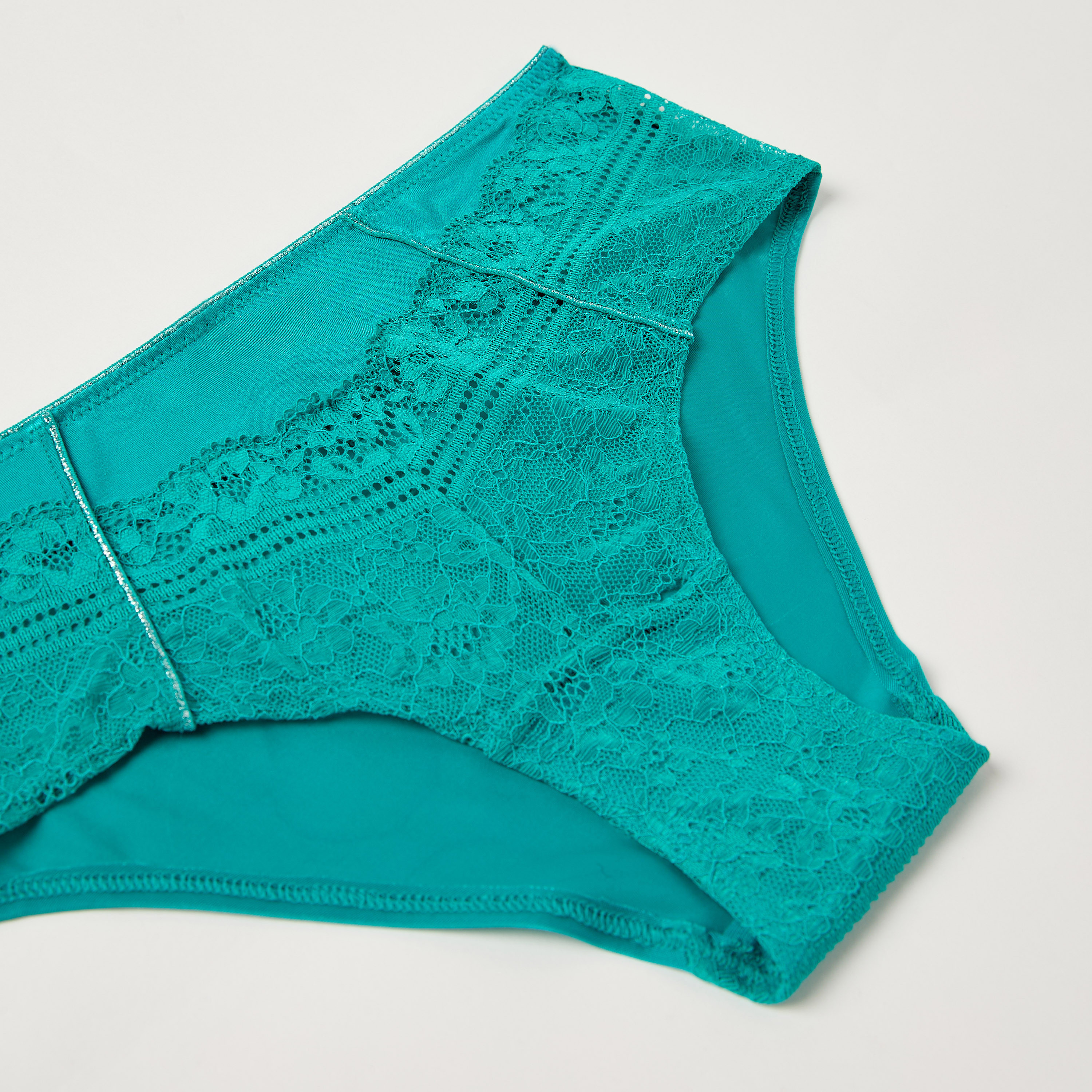 سروال داخلي هيبستر بتفاصيل دانتيل وبخصر مطاطي من لا سينزا-women-clothing-lingerie-panties-image-6