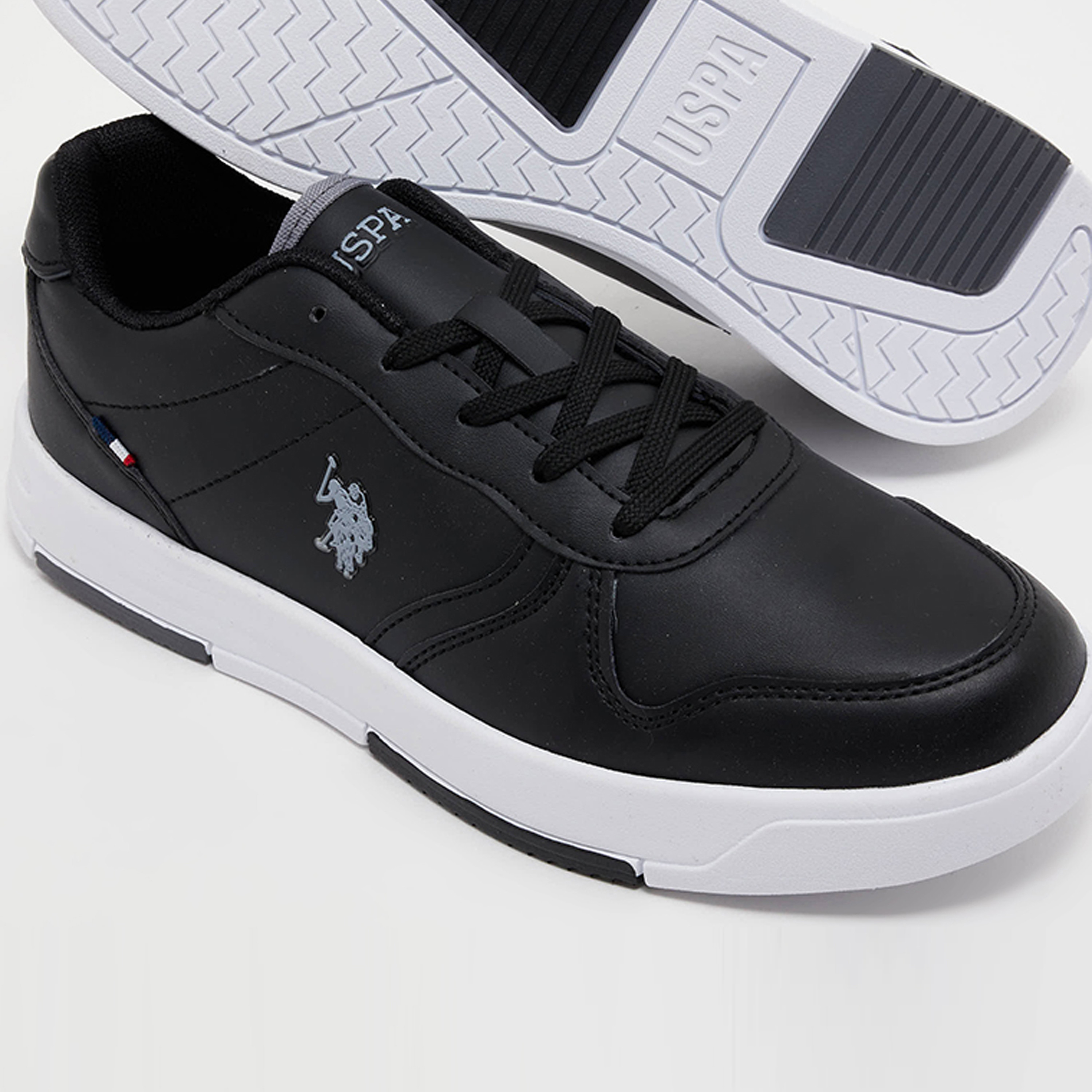 يو اس بولو أسن حذاء رياضي منخفض بأربطة للرجال اسود 3M ANDREI 3FX M BLACK | OE-men-shoes-sneakers-image-4