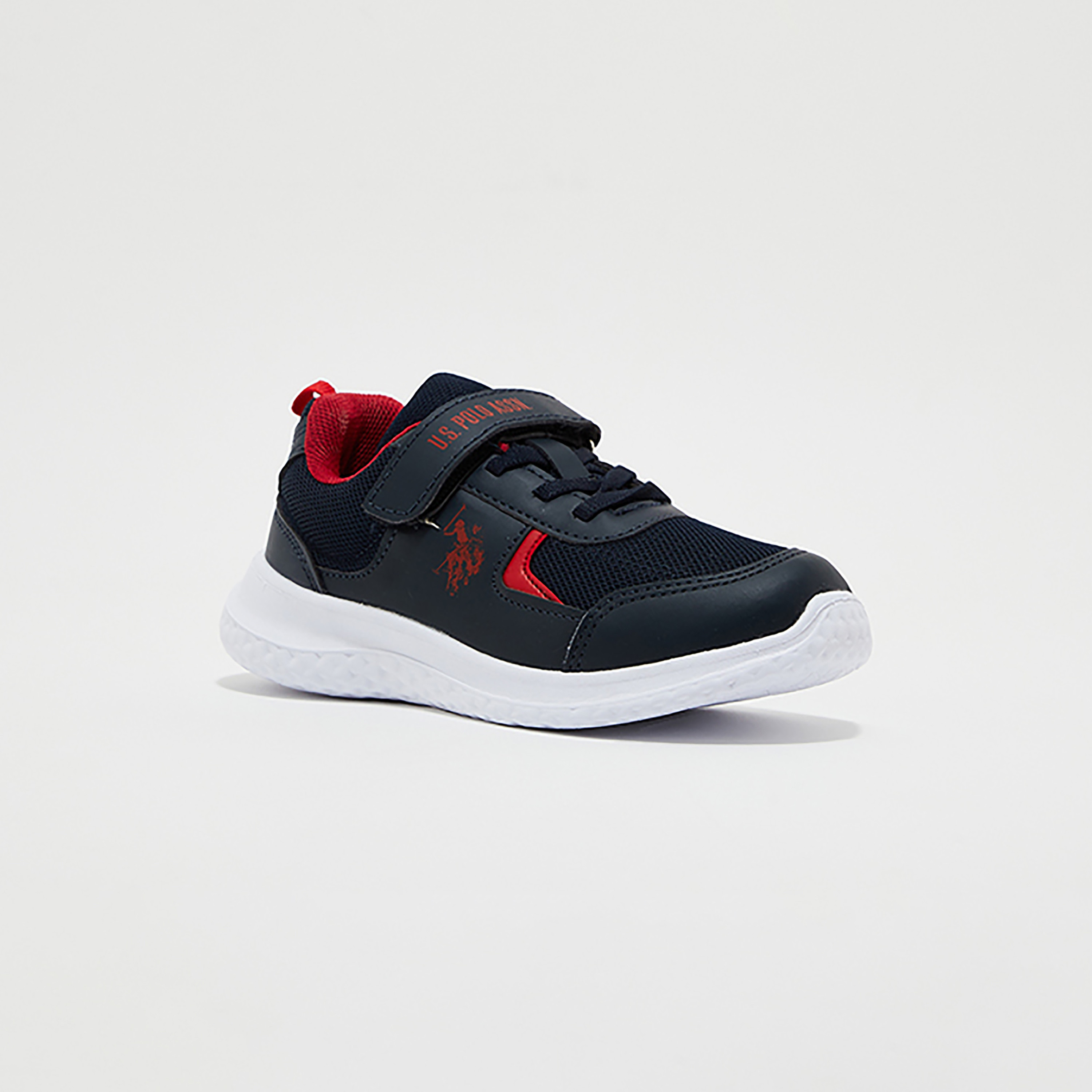 US Polo Junior Low Top Sneakers with Velcro Closure 3M-DOUGLAS-JR-3FX-girls-shoes-sneakers-image-1