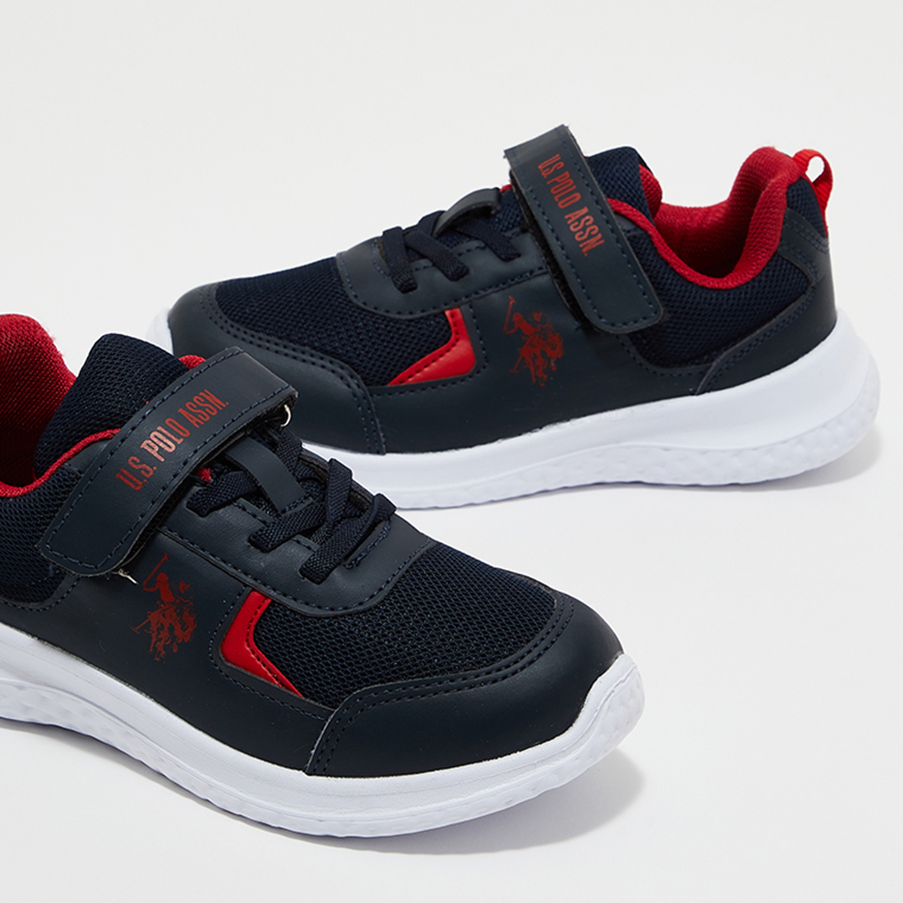 US Polo Junior Low Top Sneakers with Velcro Closure 3M-DOUGLAS-JR-3FX-girls-shoes-sneakers-image-4