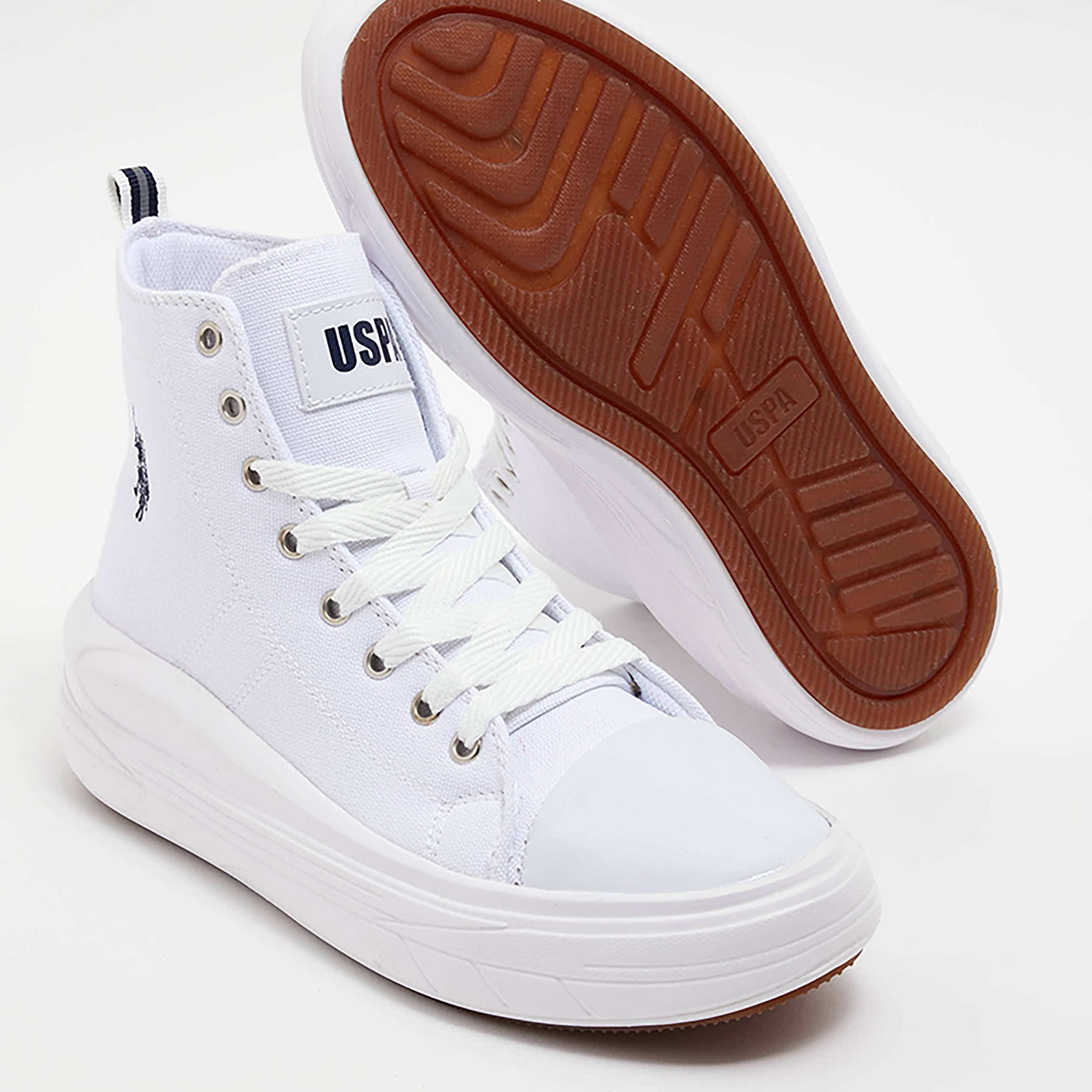 U.S. Polo Assn. Women High Top Lace-Up Flatform Sneakers | 3M CLEMENTNE TEX 3FX-women-shoes-sneakers-image-4