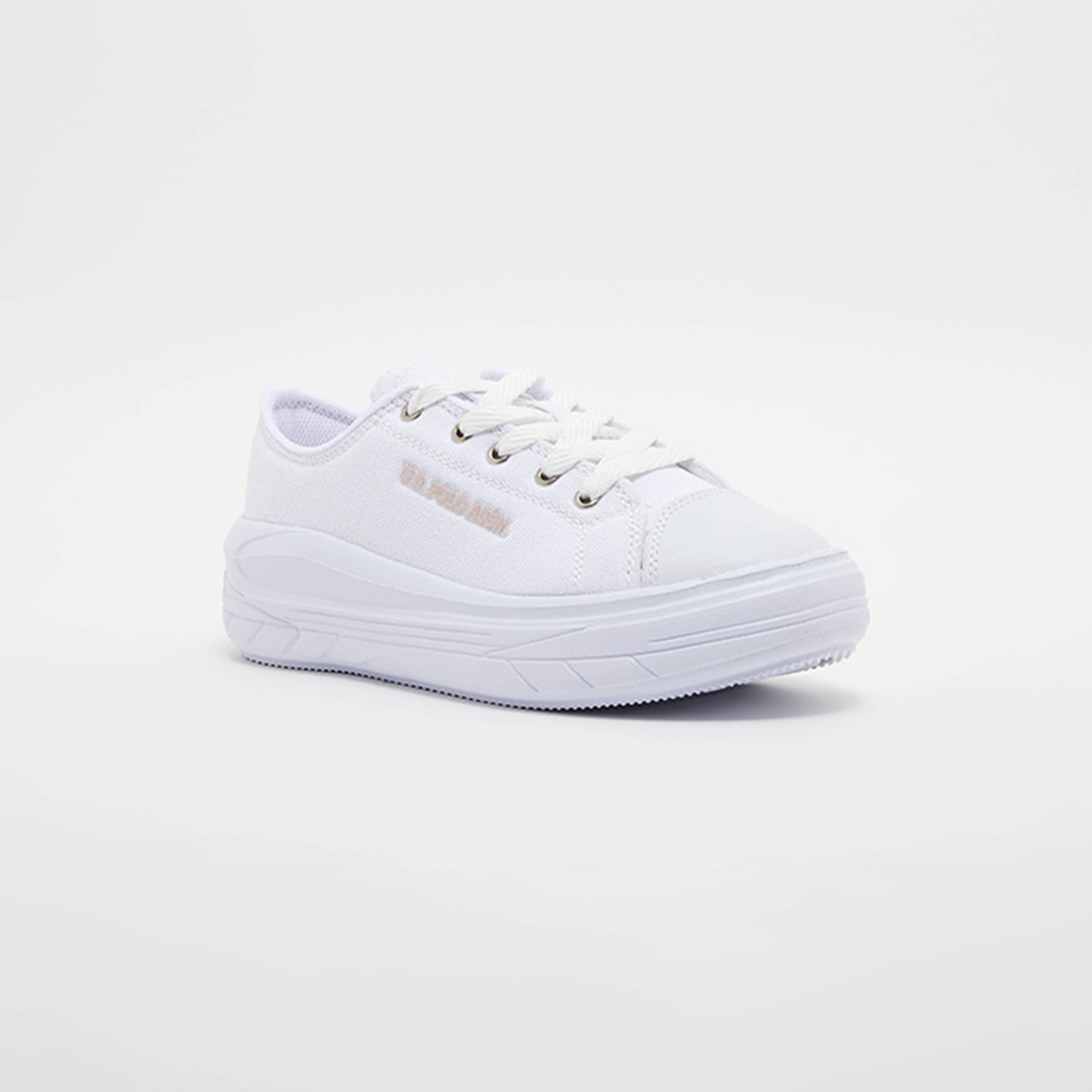 U.S. Polo Assn. Kids Lace-Up Canvas Sneakers | 3M CLEME TEX JR 3FX-girls-shoes-sneakers-image-1
