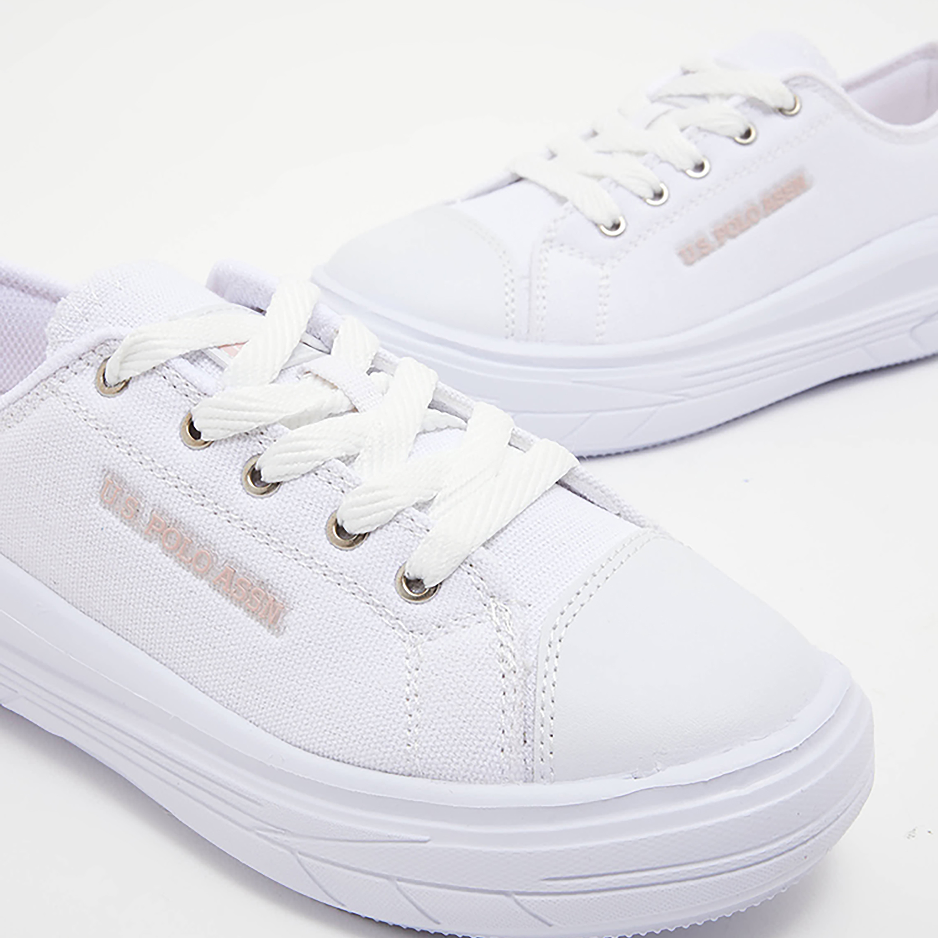 U.S. Polo Assn. Kids Lace-Up Canvas Sneakers | 3M CLEME TEX JR 3FX-girls-shoes-sneakers-image-4