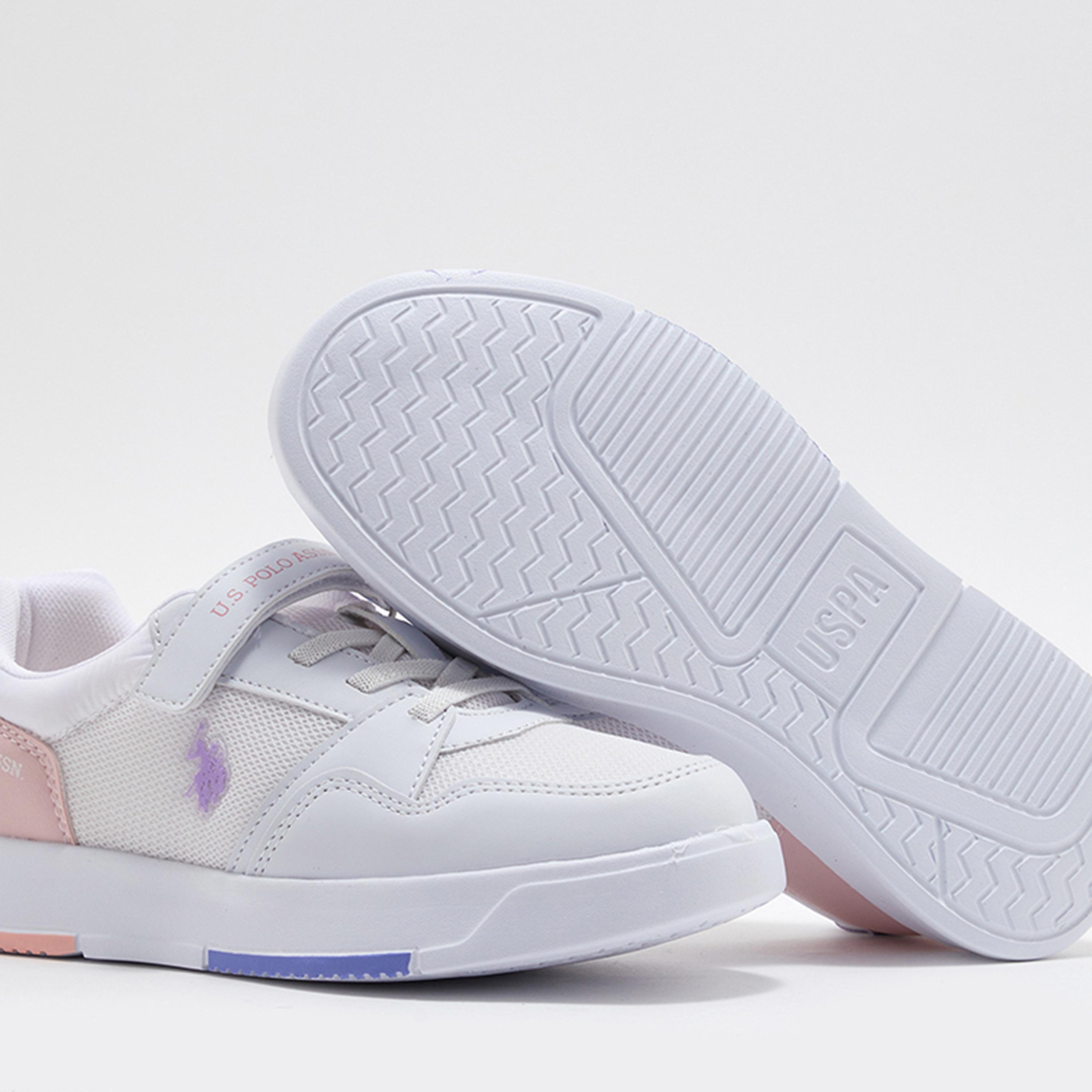  3MDAVIDJR3FX حذاء سنيكرز رياضي من يو إس بولو أسن للأطفال بإغلاق فيلكرو -girls-shoes-sneakers-image-4