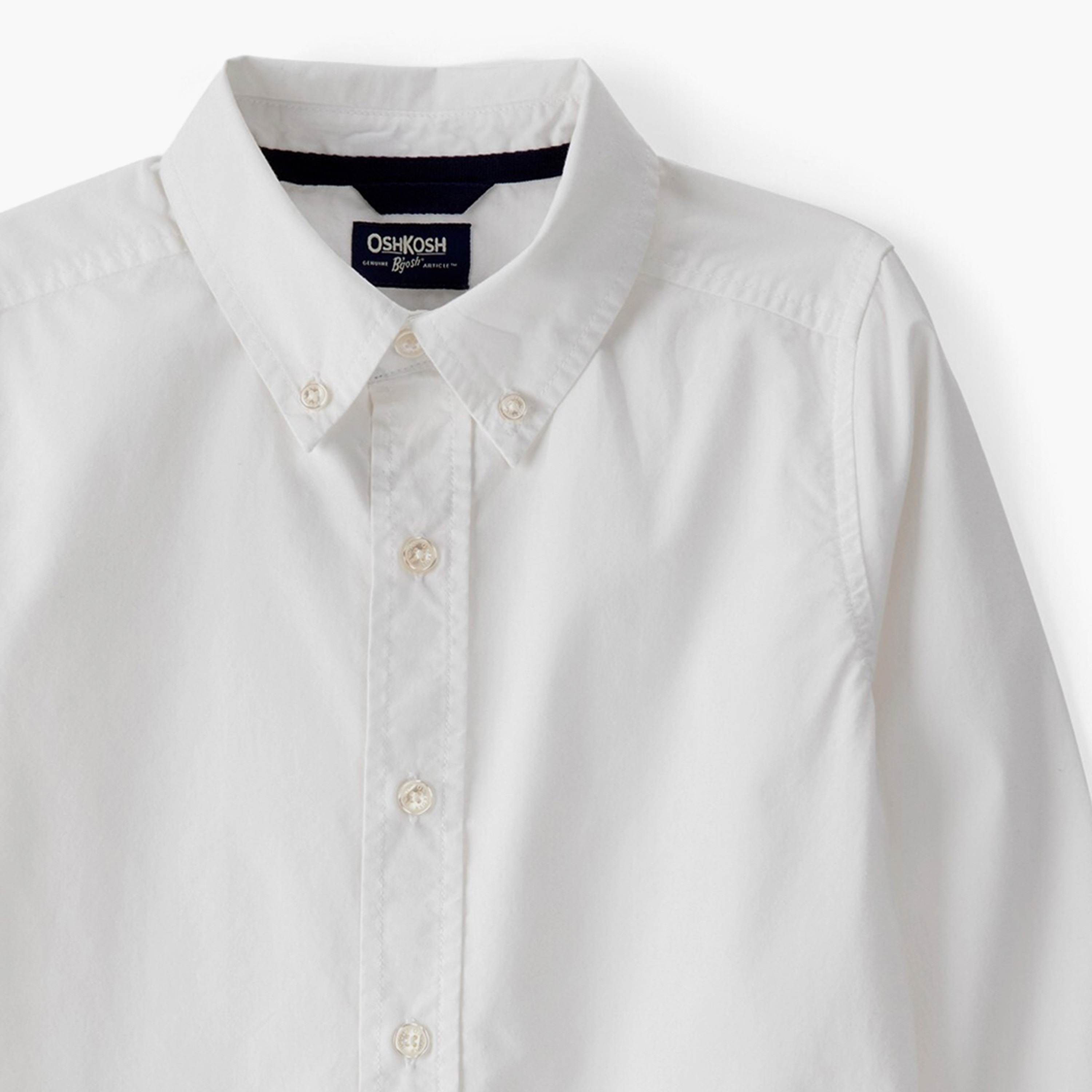 قميص سادة بأكمام طويلة وأزرار أمامية من كارترز-boys-clothing-shirts-image-3