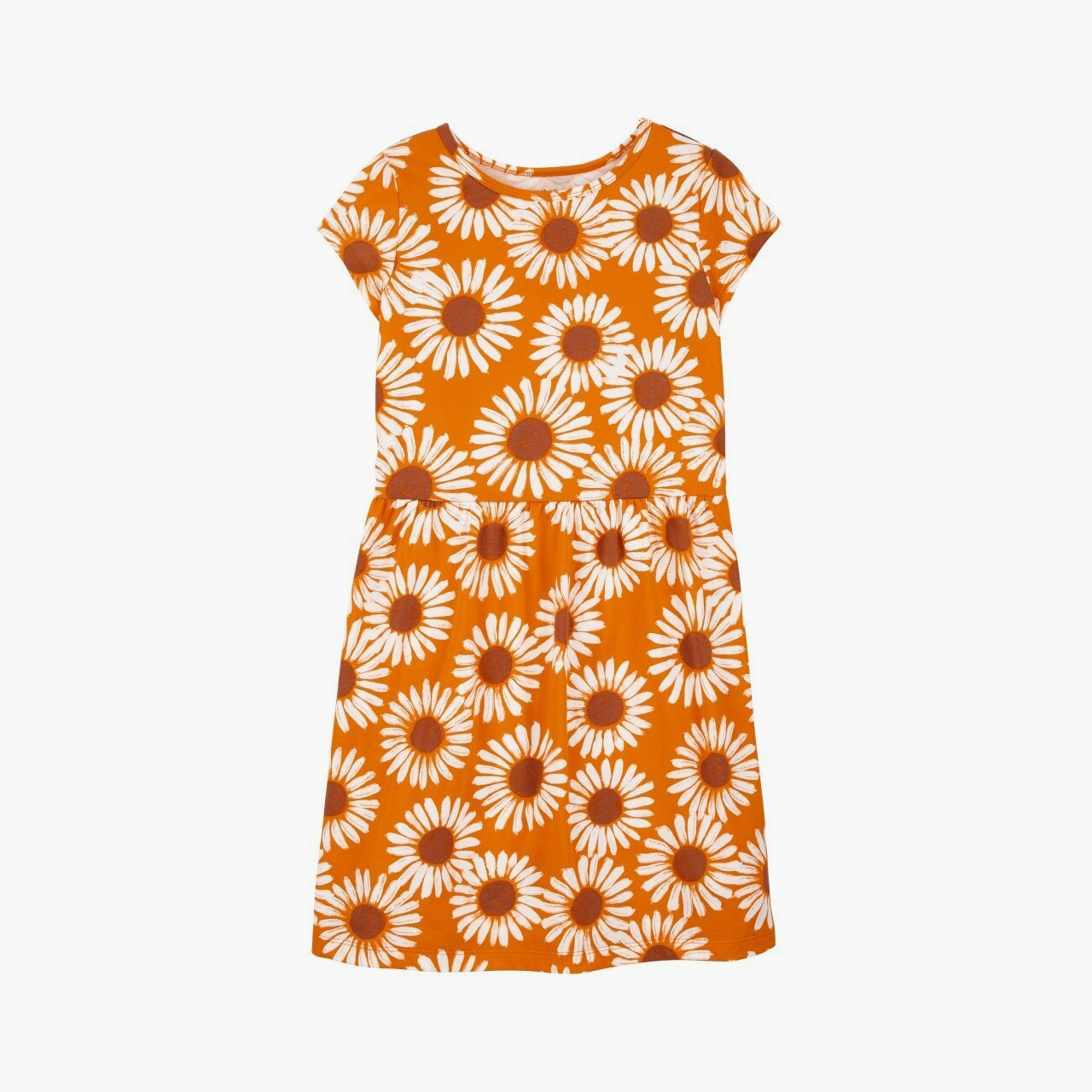 Carter's Floral Printed Short Sleeves Dress-girls-clothing-dressesandjumpsuits-image-1