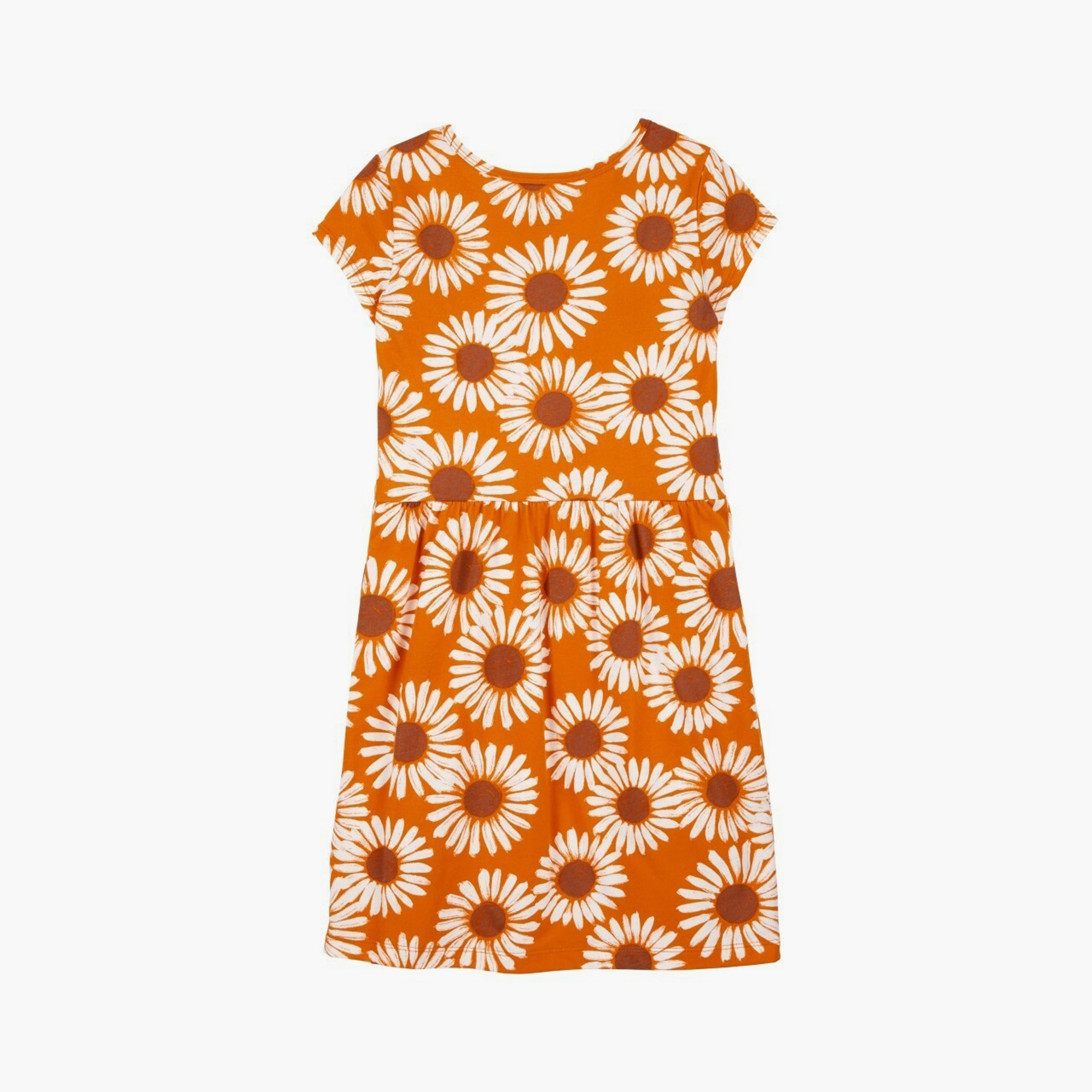 Carter's Floral Printed Short Sleeves Dress-girls-clothing-dressesandjumpsuits-image-2