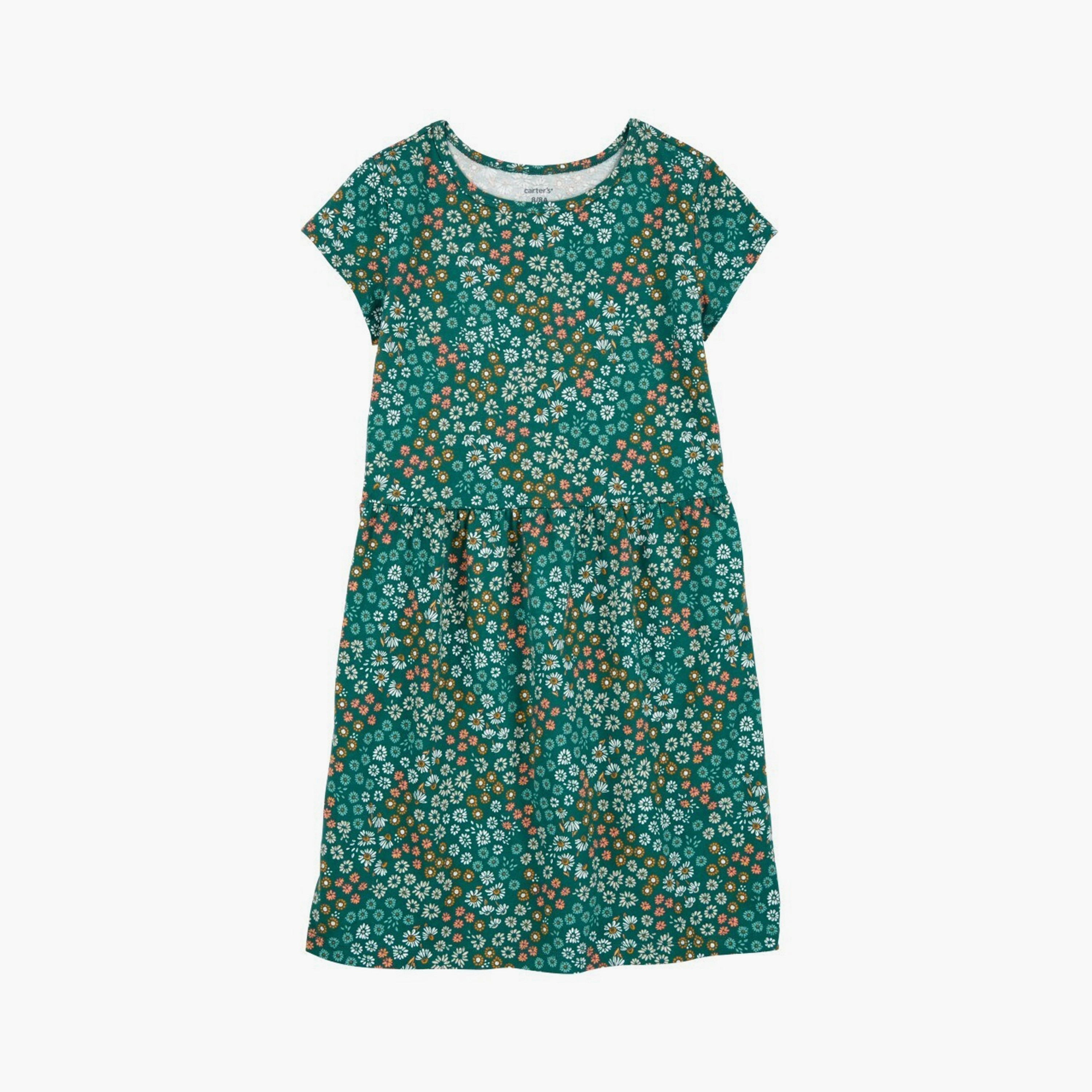 Carter's Floral Printed Short Sleeves Dress-girls-clothing-dressesandjumpsuits-image-1