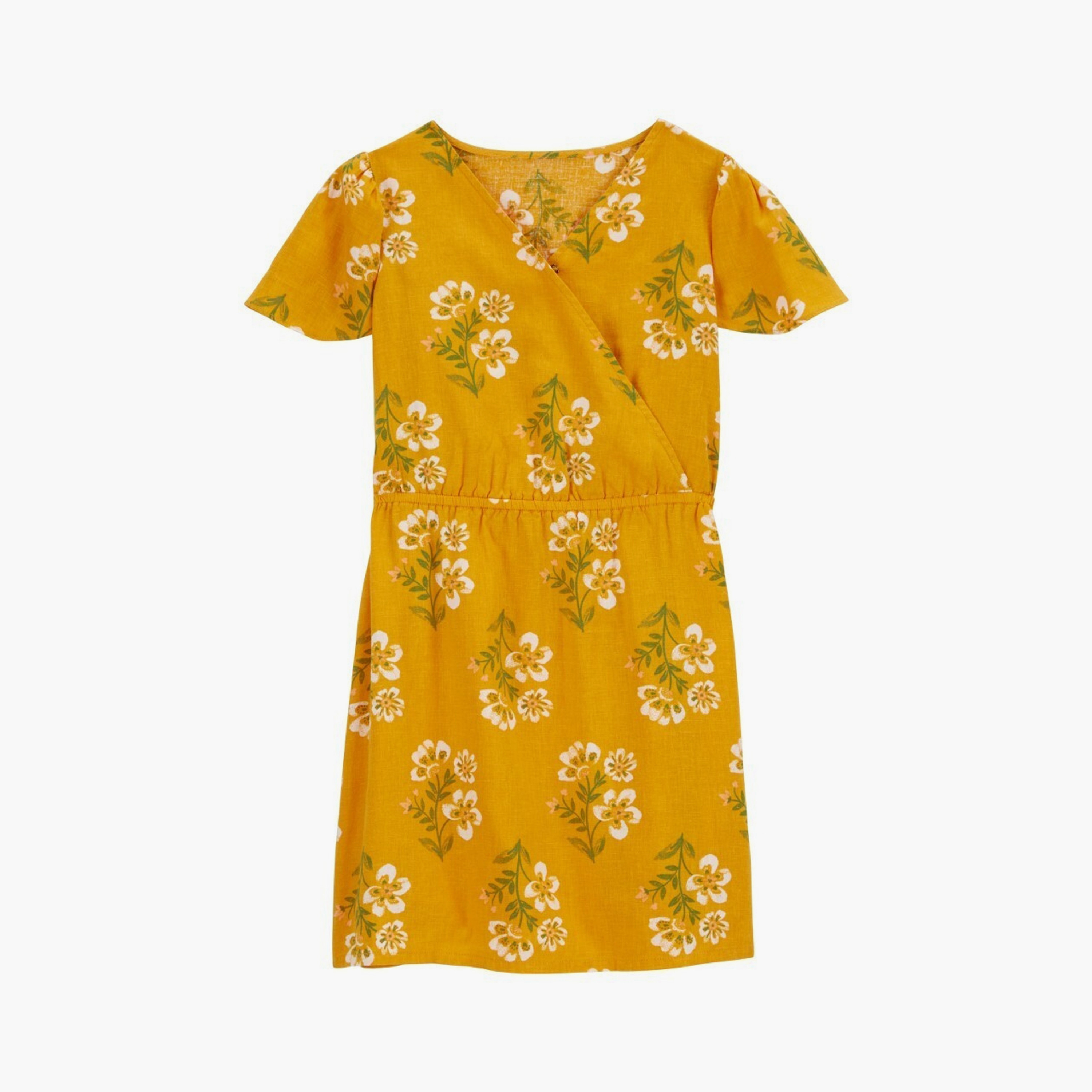 Carter's Floral Printed Short Sleeves Dress-girls-clothing-dressesandjumpsuits-image-1