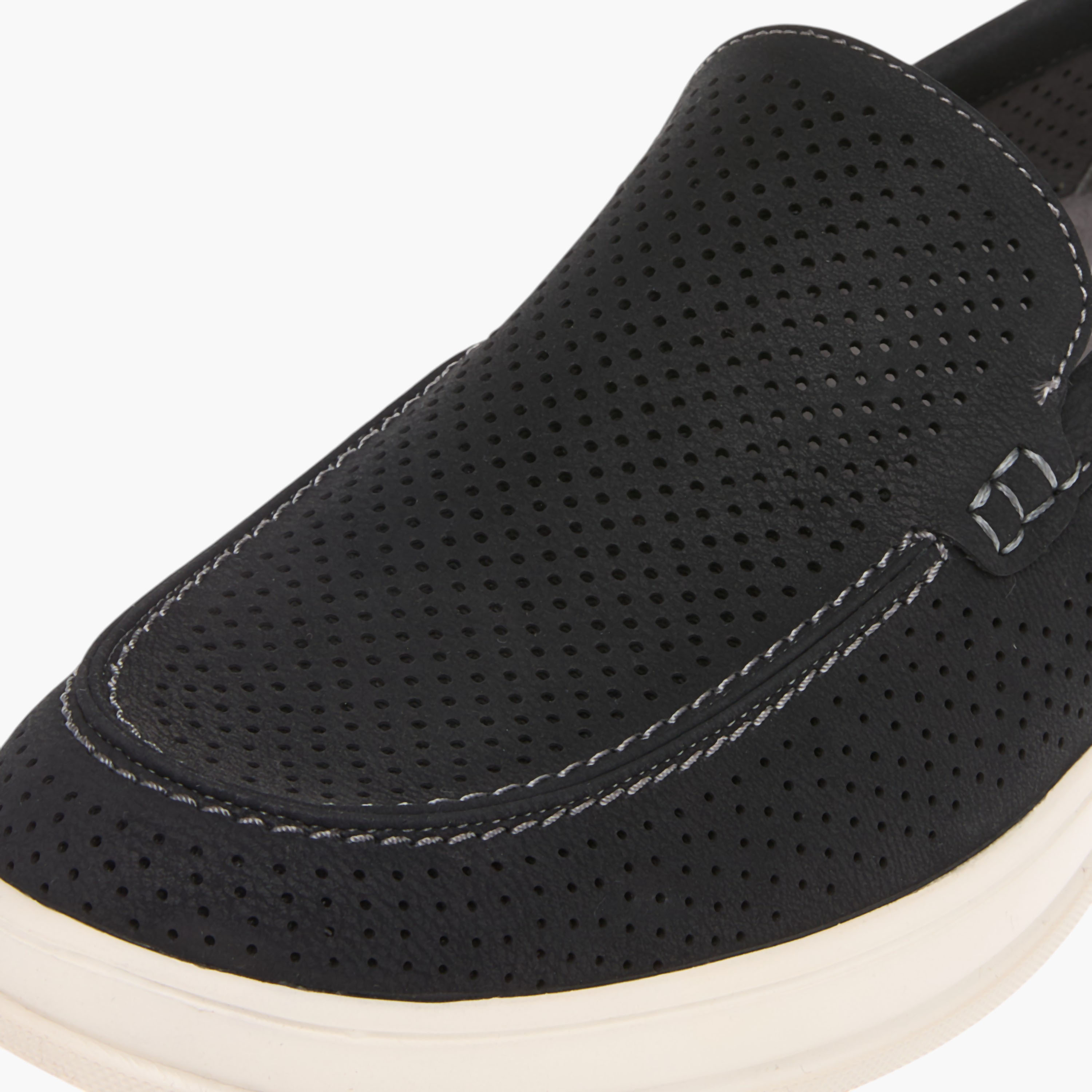 Lee Cooper Men's Perforated Slip-On Loafers-men-shoes-loafersandmoccasins-image-4