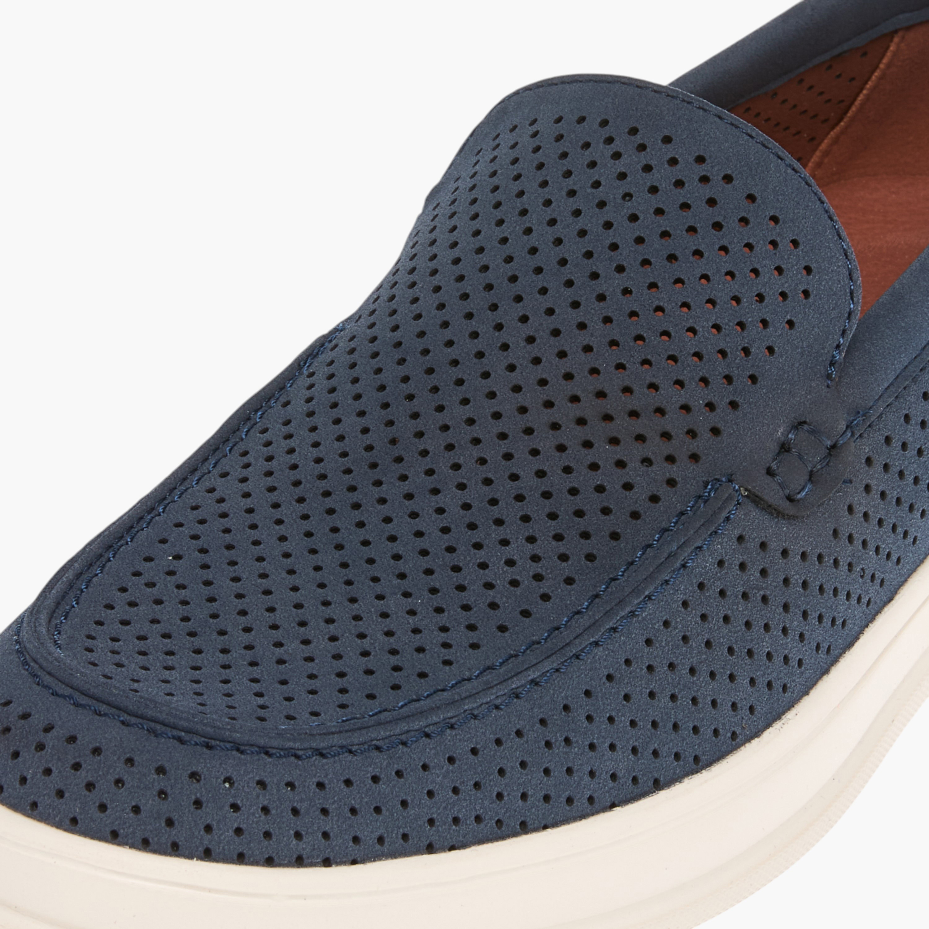 Lee Cooper Men's Perforated Slip-On Loafers-men-shoes-loafersandmoccasins-image-4