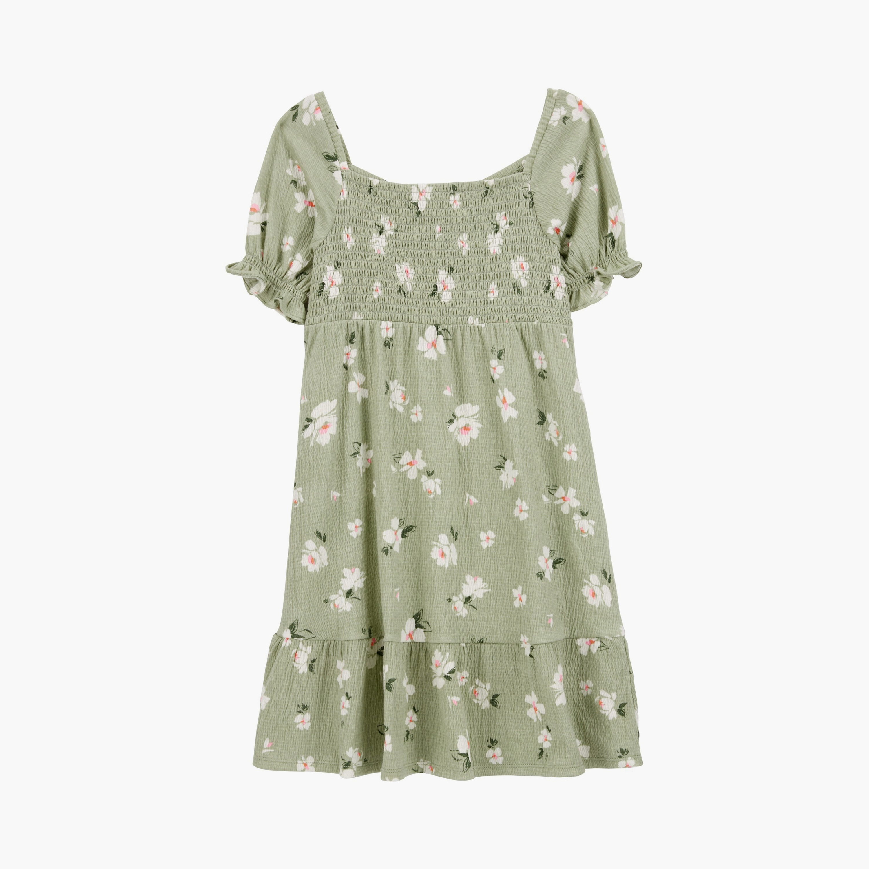 فستان بأكمام قصيرة مطبوع عليه زهور من كارترز-girls-clothing-dressesandjumpsuits-image-1