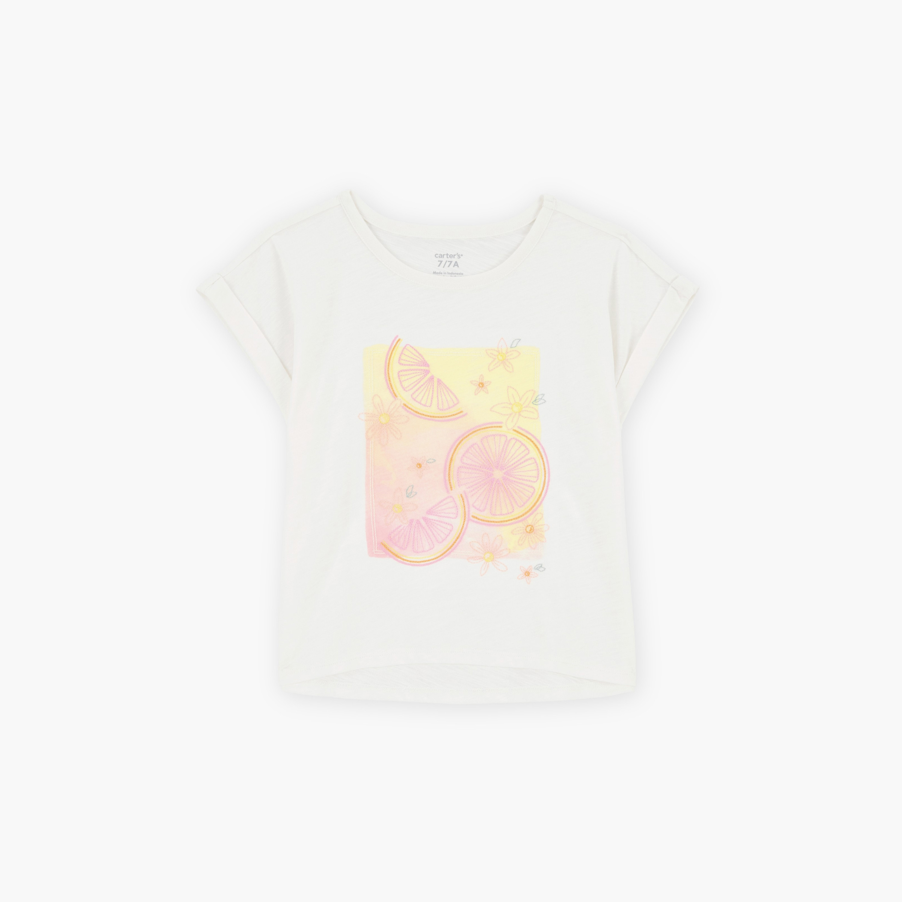 تي شيرت مطبوع بأكمام قصيرة من كارترز-girls-clothing-tshirts-image-1