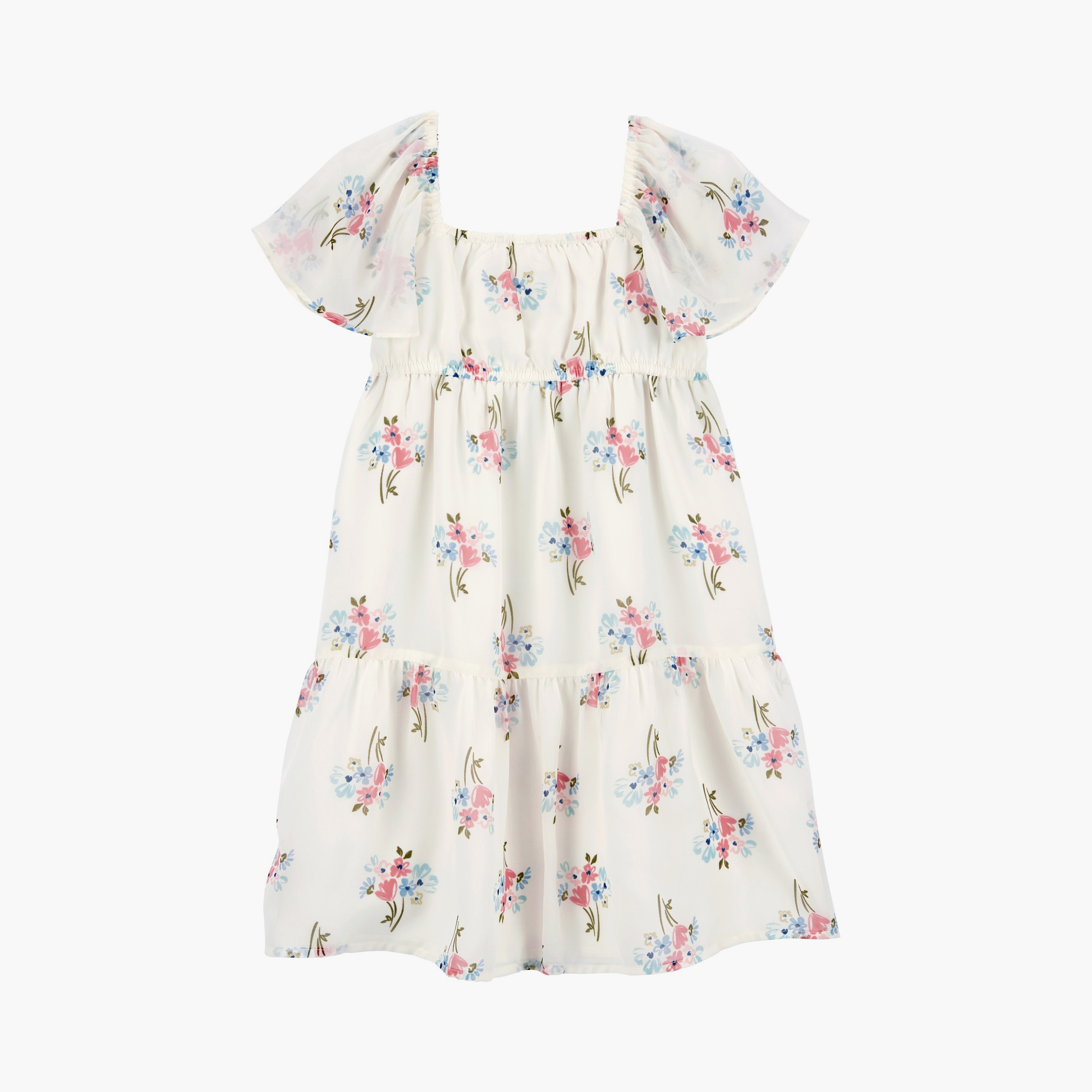 فستان بأكمام قصيرة مطبوع عليه زهور من كارترز-girls-clothing-dressesandjumpsuits-image-2