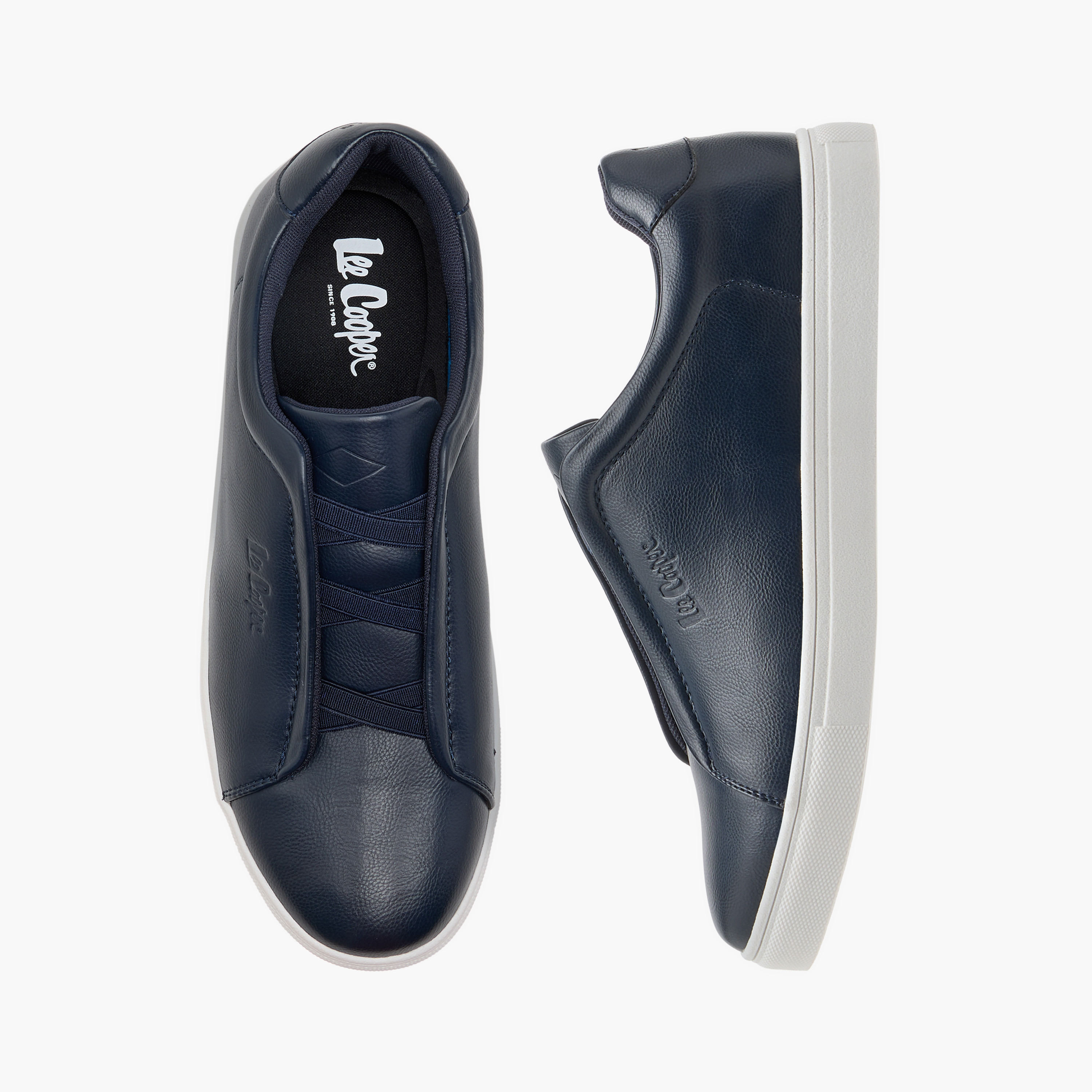 Lee Cooper Men's Cross Strap Detail Slip-On Sneakers-men-shoes-sneakers-image-1