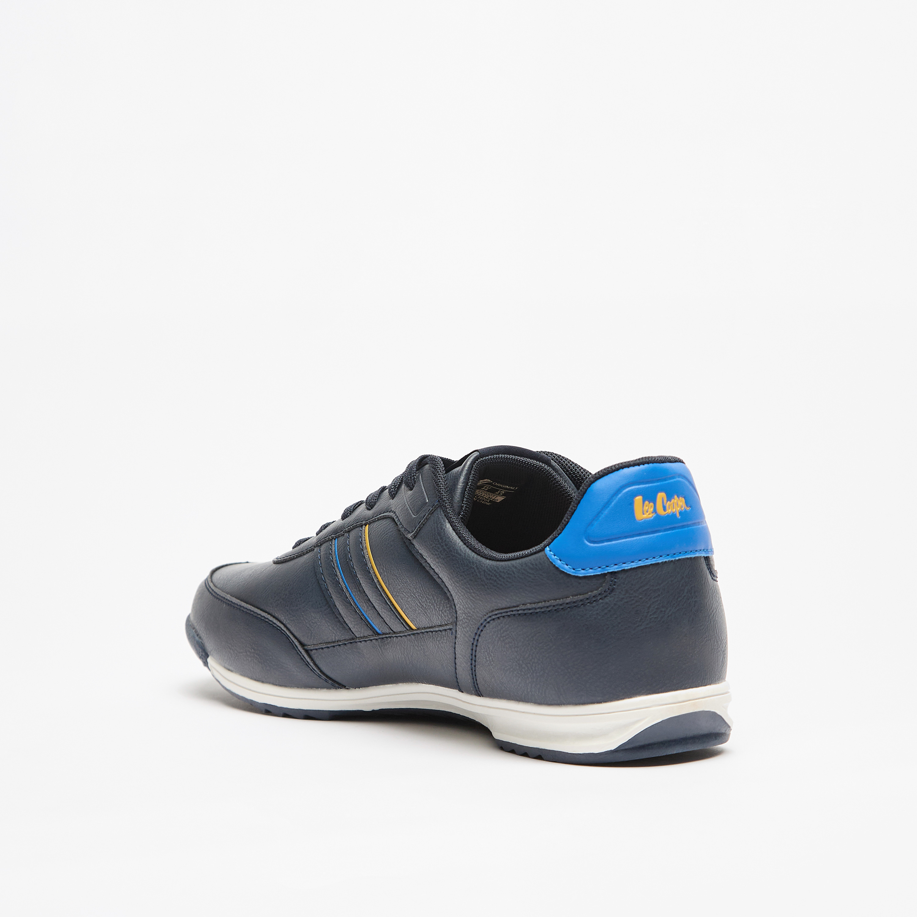 Lee Cooper Men's Logo Detail Sneakers with Lace-Up Closure-men-shoes-sneakers-image-2