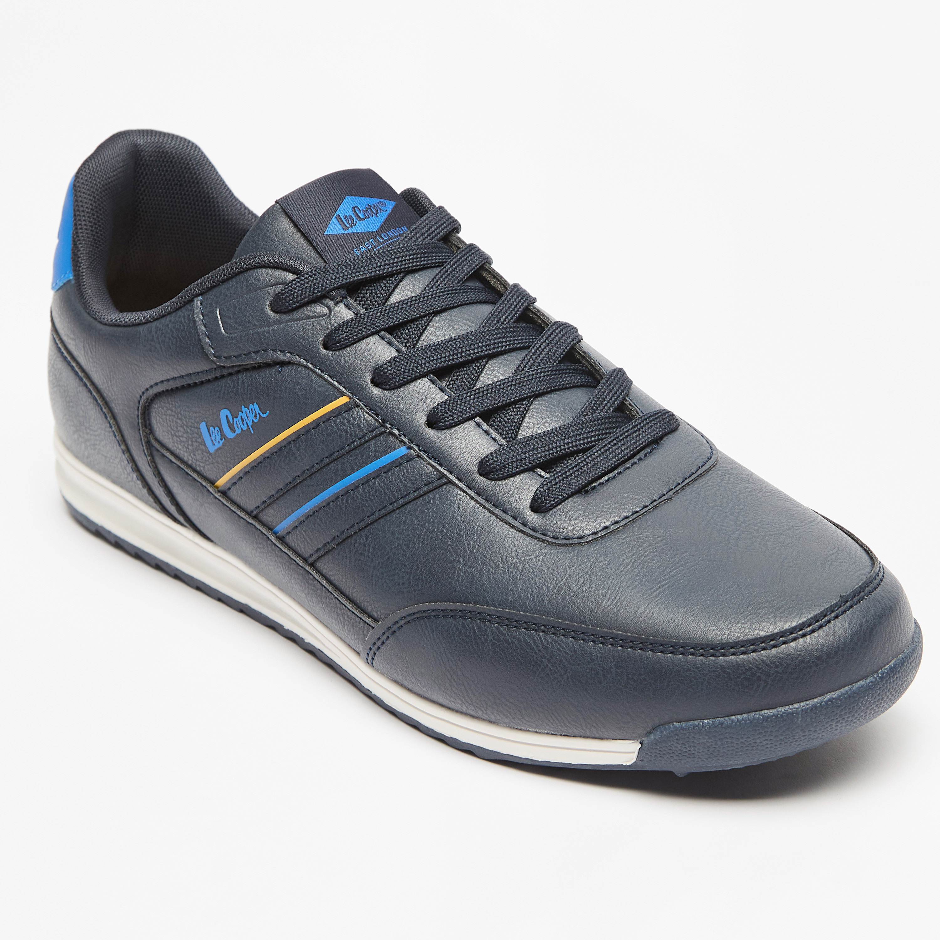 Lee Cooper Men's Logo Detail Sneakers with Lace-Up Closure-men-shoes-sneakers-image-5