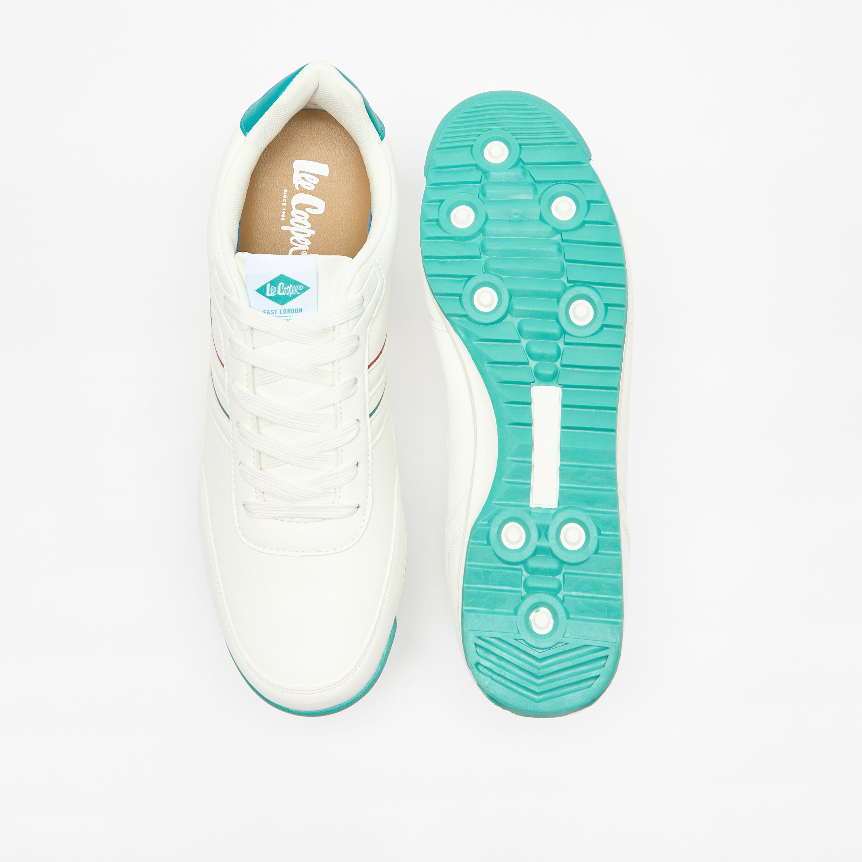 حذاء سنيكرز بتفاصيل شعار ورباط إغلاق للرجال من لي كوبر-men-shoes-sneakers-image-4