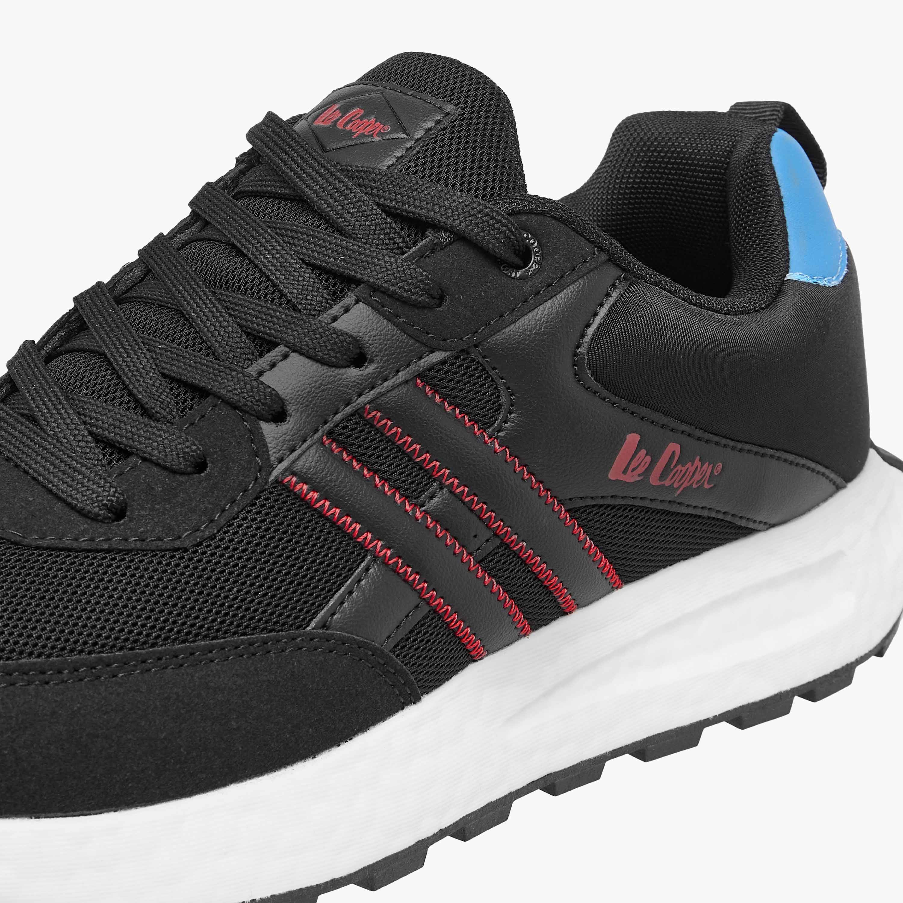 Lee Cooper Mens' Panelled Lace-Up Sneakers-men-shoes-sneakers-image-4