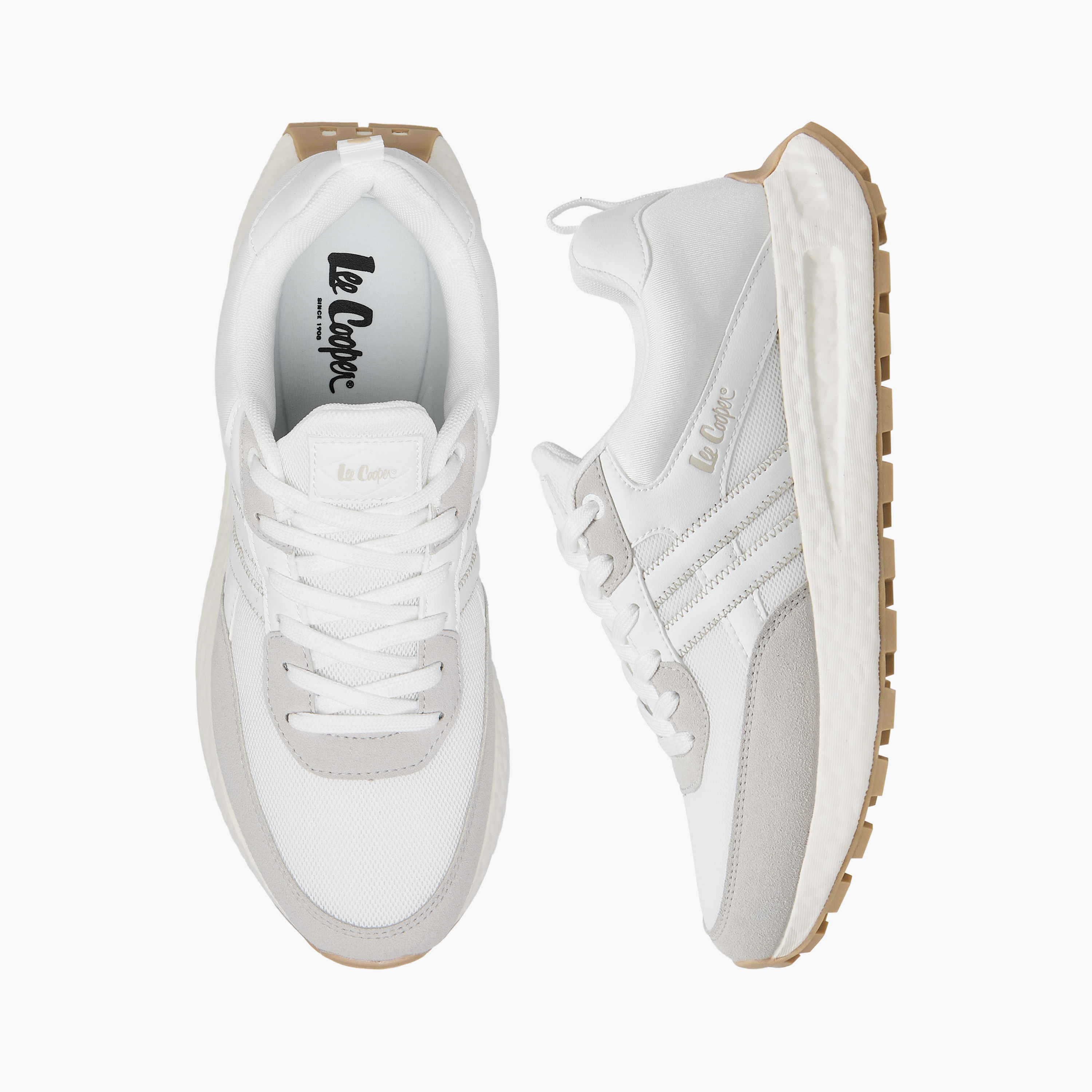 Lee Cooper Mens' Panelled Lace-Up Sneakers-men-shoes-sneakers-image-1