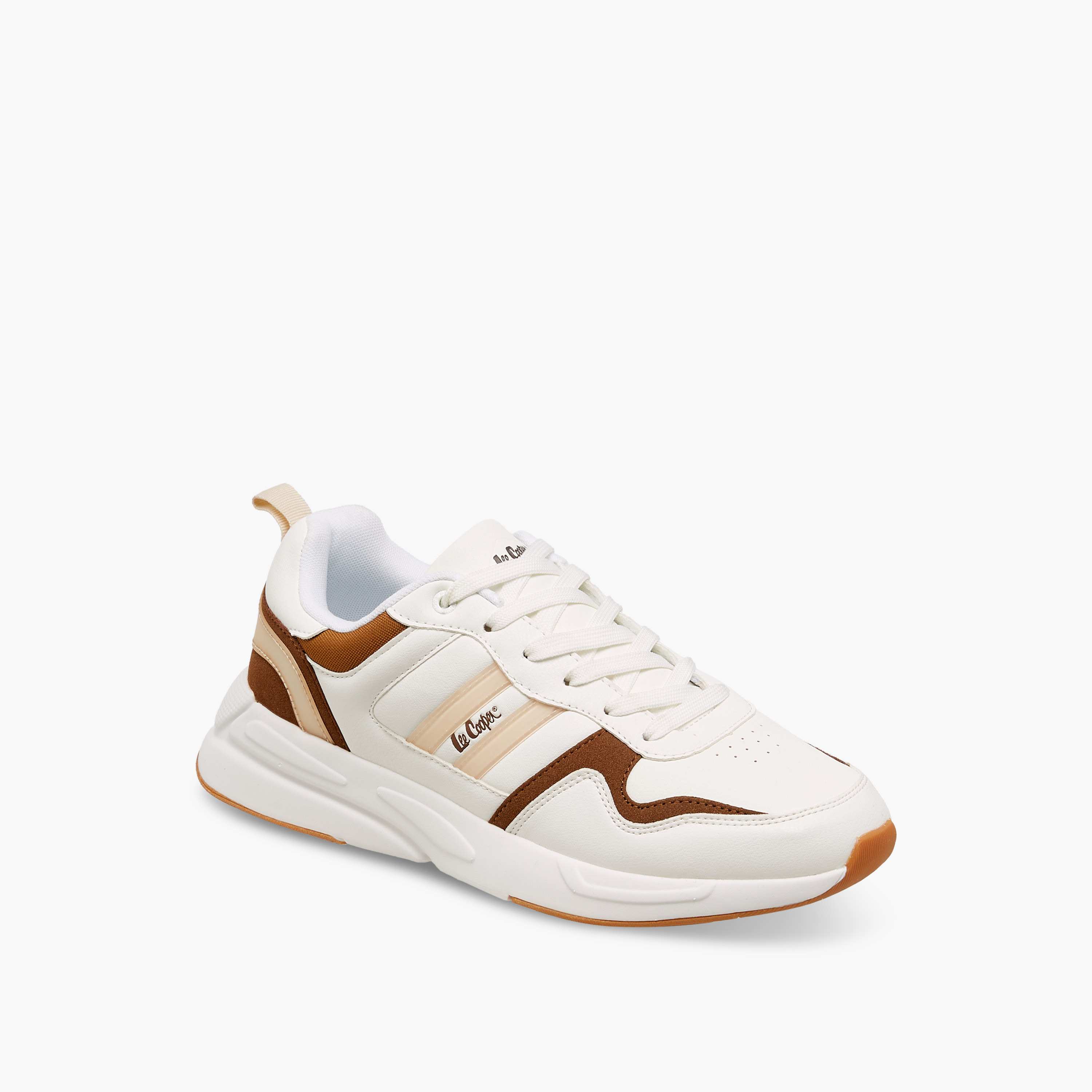 Lee Cooper Men's Panelled Lace-Up Sneakers with Pull Tab-men-shoes-sneakers-image-2