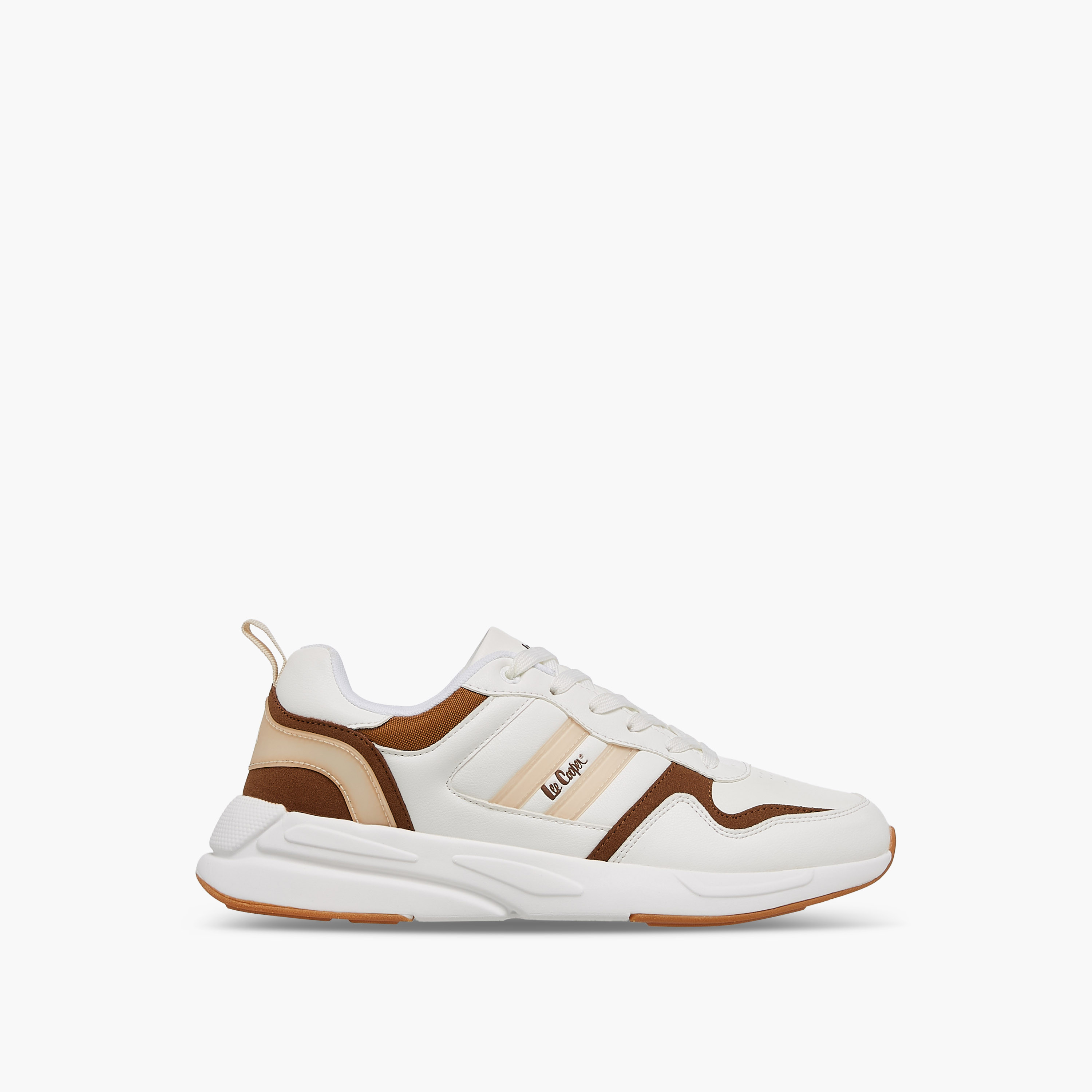 Lee Cooper Men's Panelled Lace-Up Sneakers with Pull Tab-men-shoes-sneakers-image-3