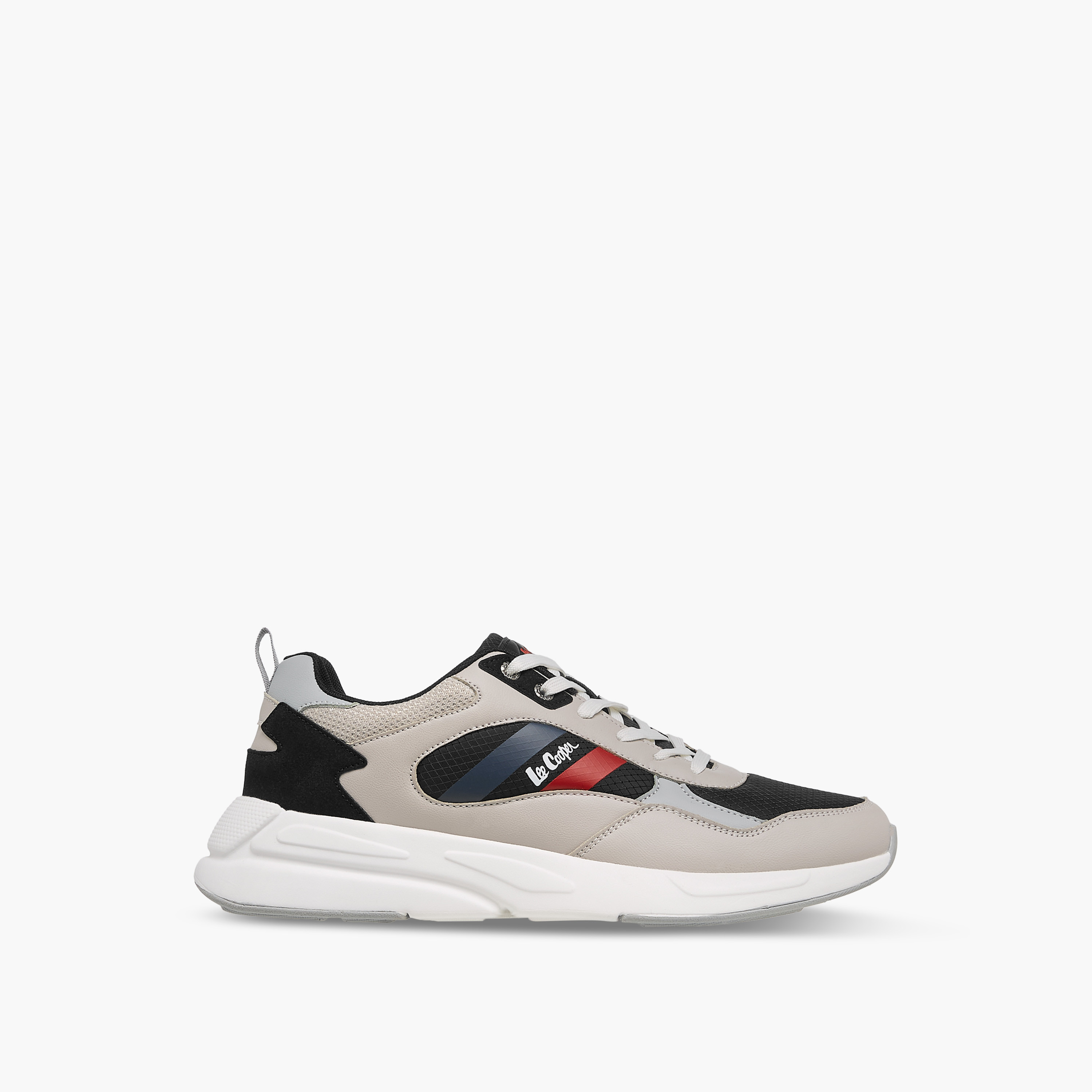 Lee Cooper Men's Panelled Lace-Up Sneakers with Pull Tab-men-shoes-sneakers-image-3