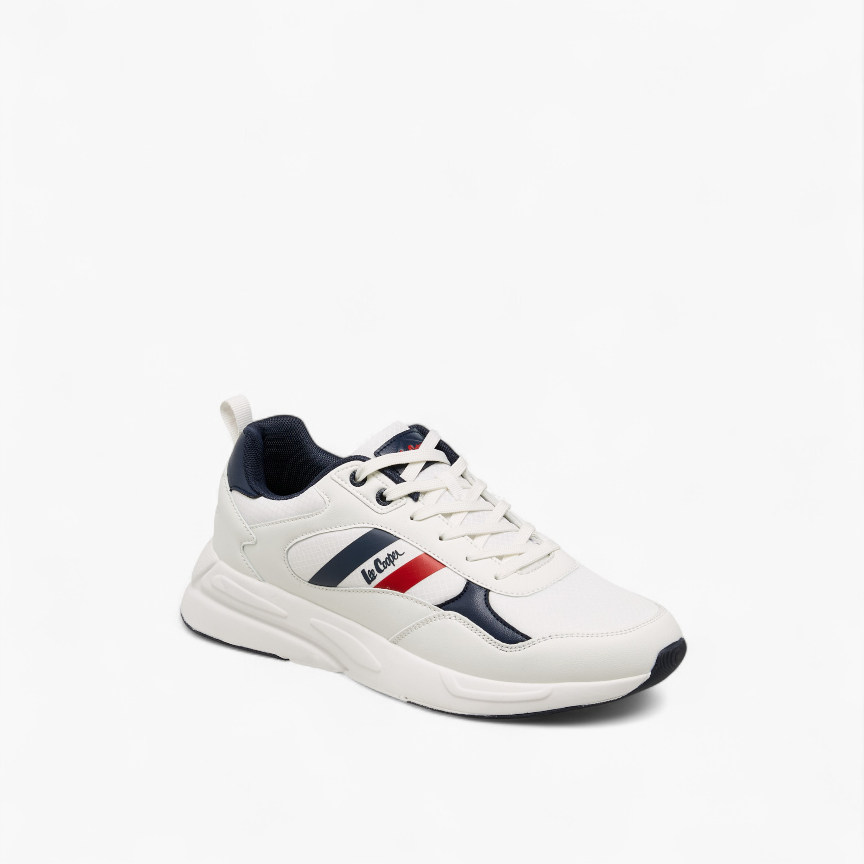Lee Cooper Men's Panelled Lace-Up Sneakers with Pull Tab-men-shoes-sneakers-image-2