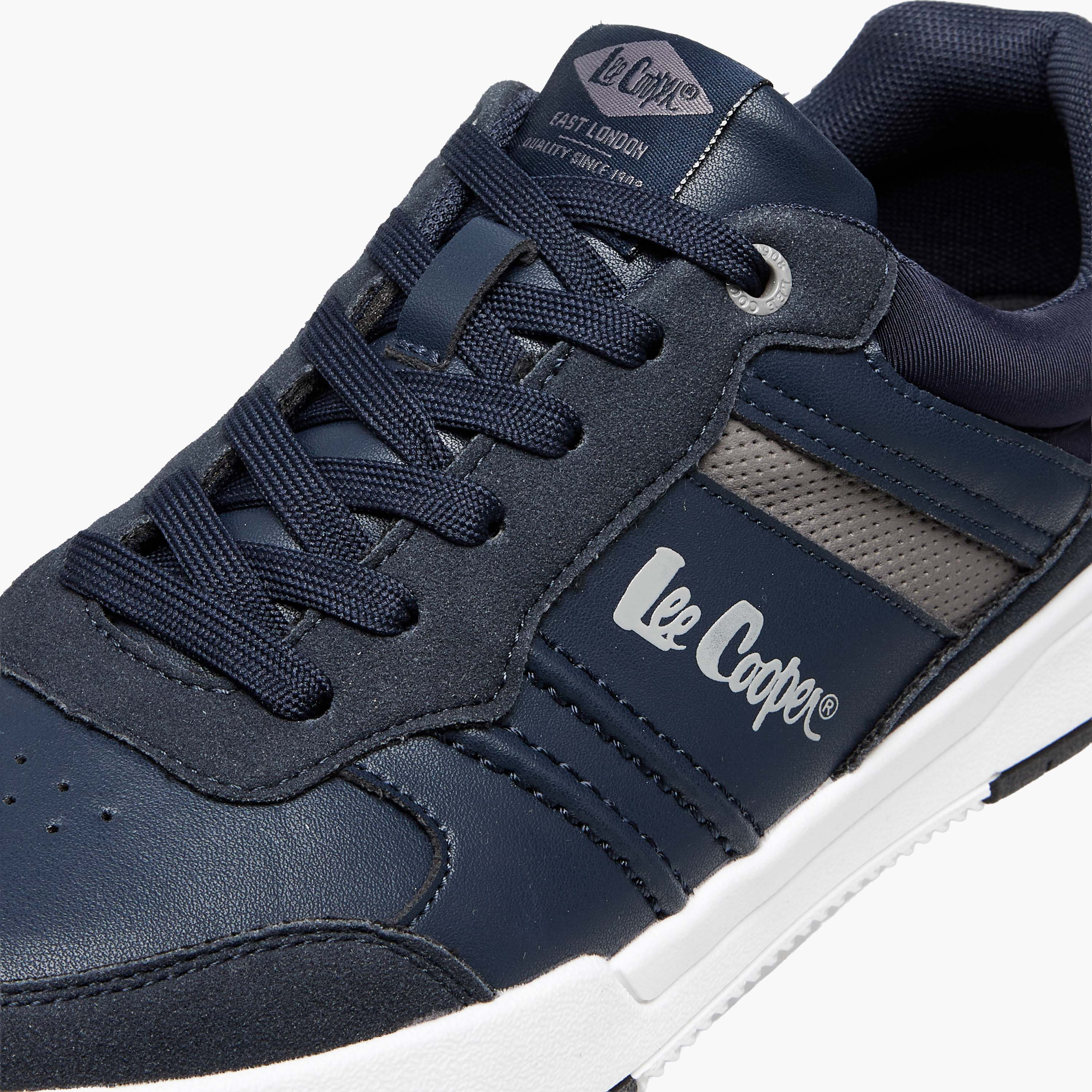 Lee Cooper Men Panelled Lace-Up Sneakers-men-shoes-sneakers-image-4