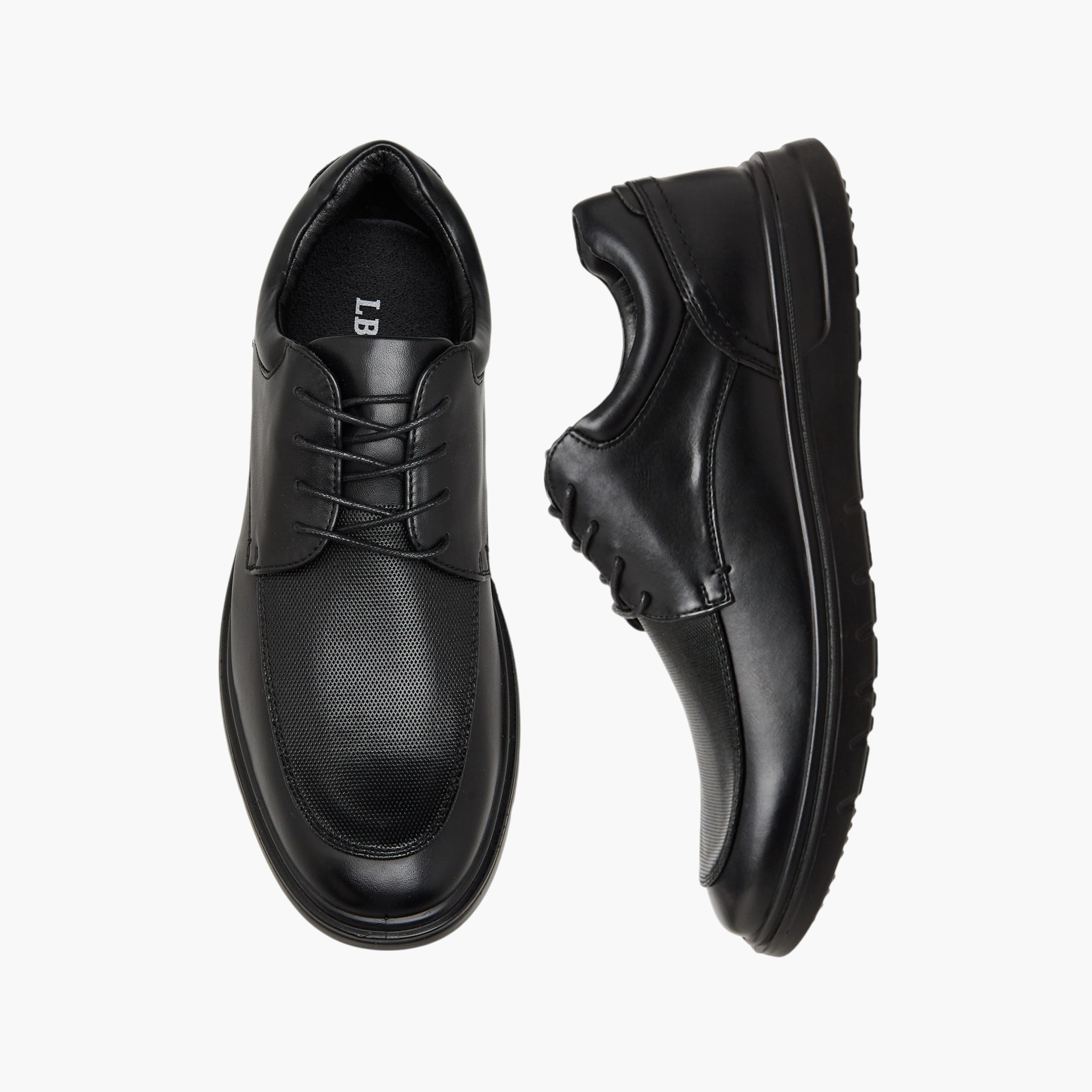 LBL by Shoexpress Men Textured Derby Shoes-men-shoes-formalshoes-image-1