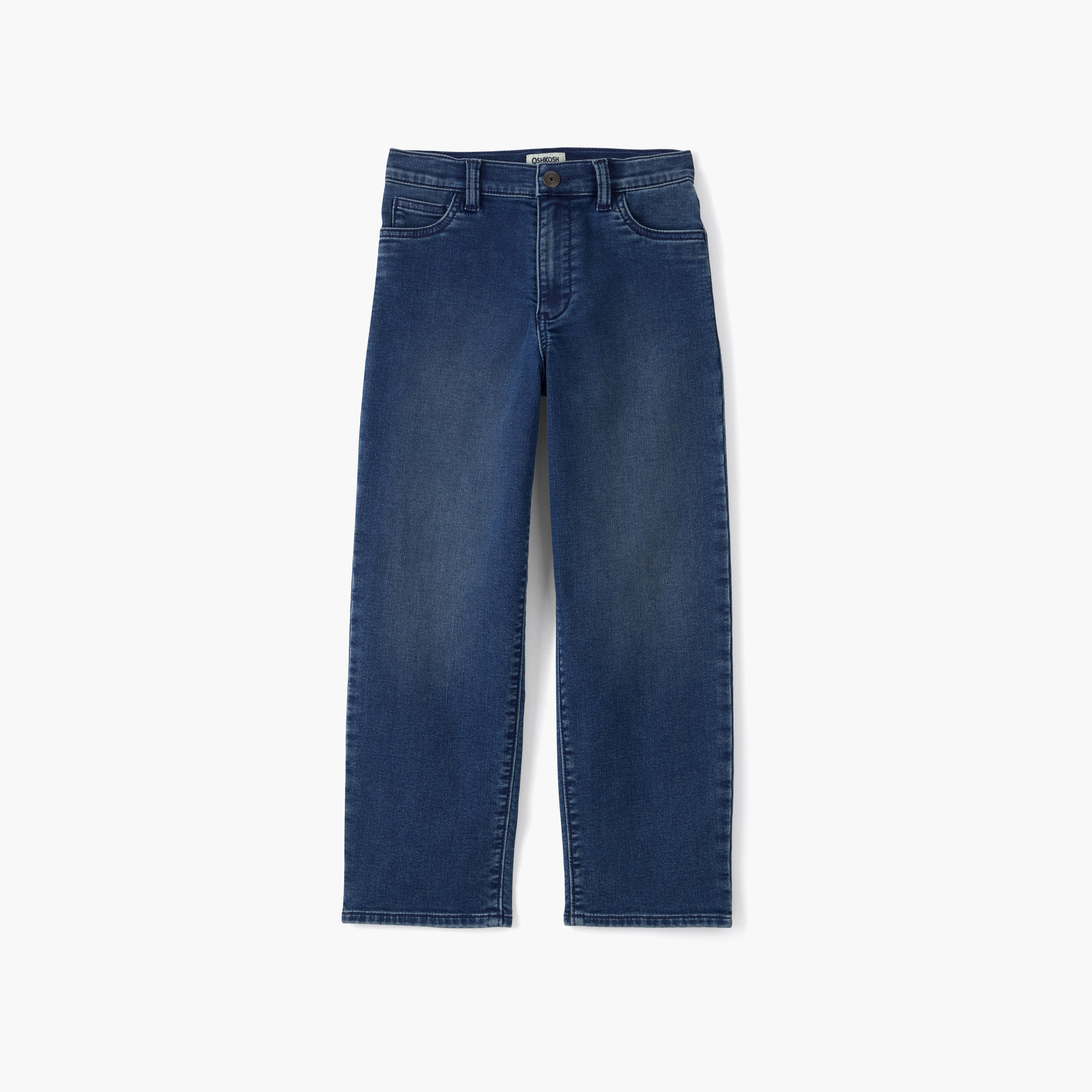 بنطال جينز سادة بقصة مستقيمة من أوشكوش-boys-clothing-bottoms-jeans-image-1