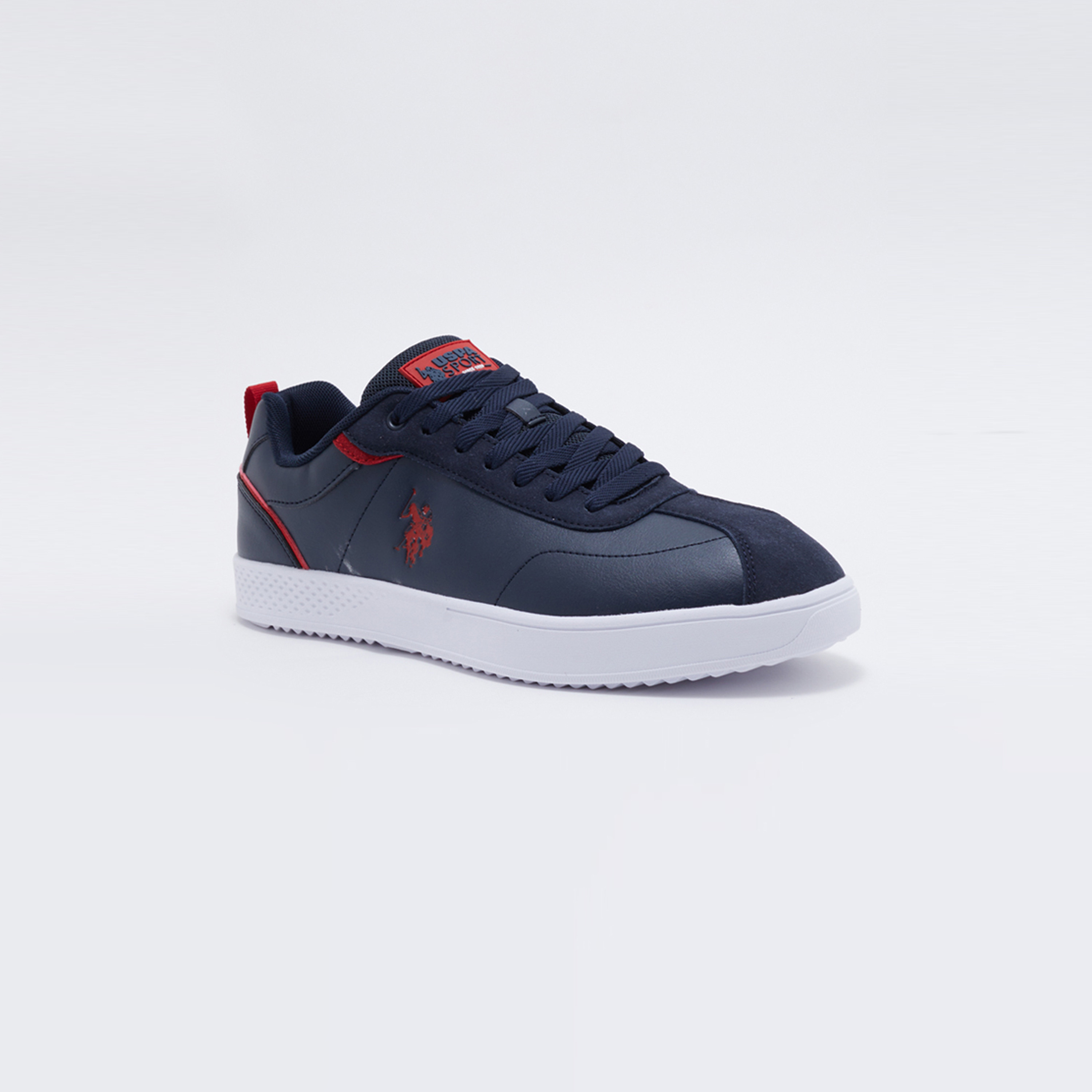 يو اس. بولو أسن حذاء رياضي منخفض بأربطة للرجال ابيض 3W BASEL 3PR WHITE | OE-men-shoes-sneakers-image-5