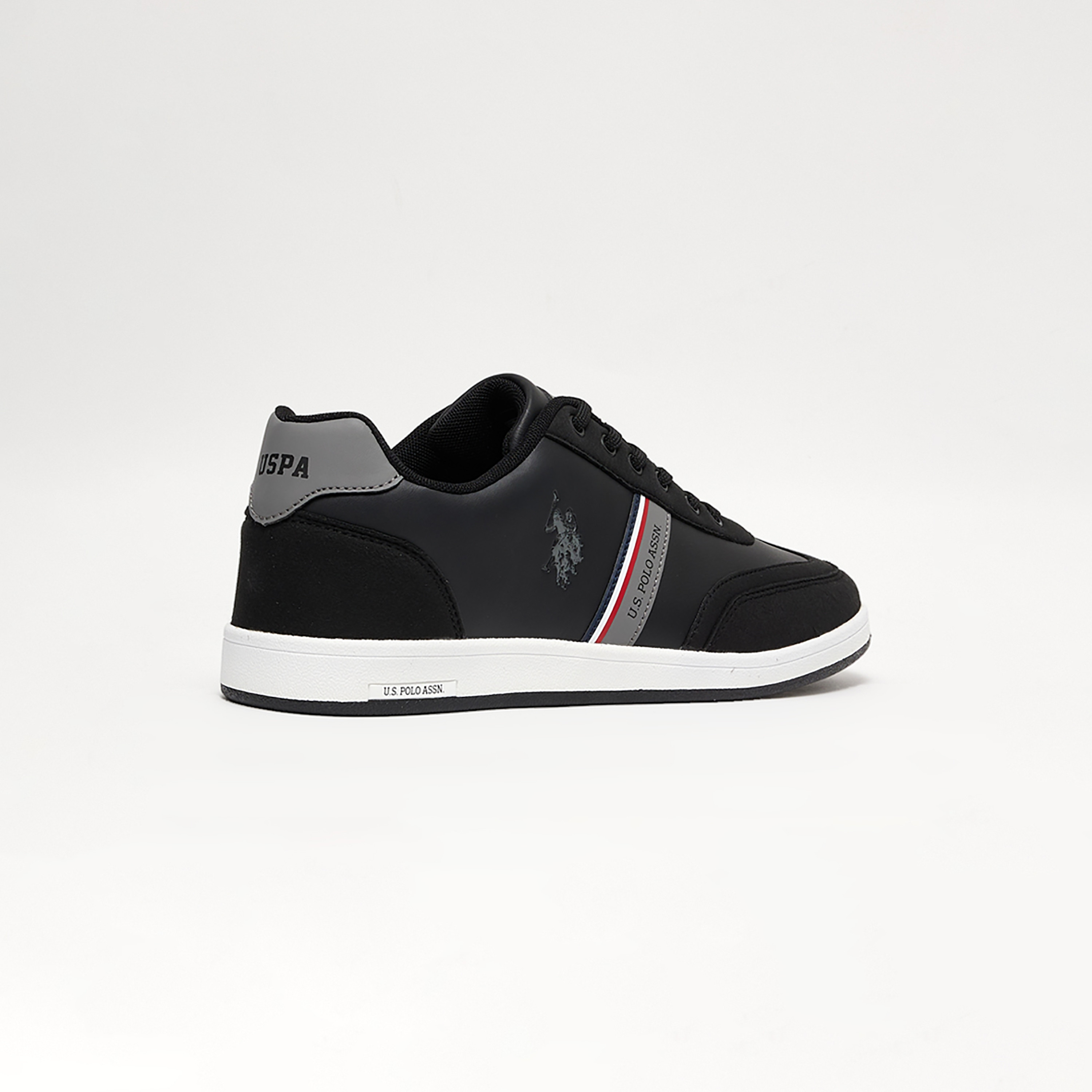 U.S. Polo Assn Men's Low Top Lace-Up Sneakers 3W KARES WT 3PR BLACK-men-shoes-sneakers-image-2