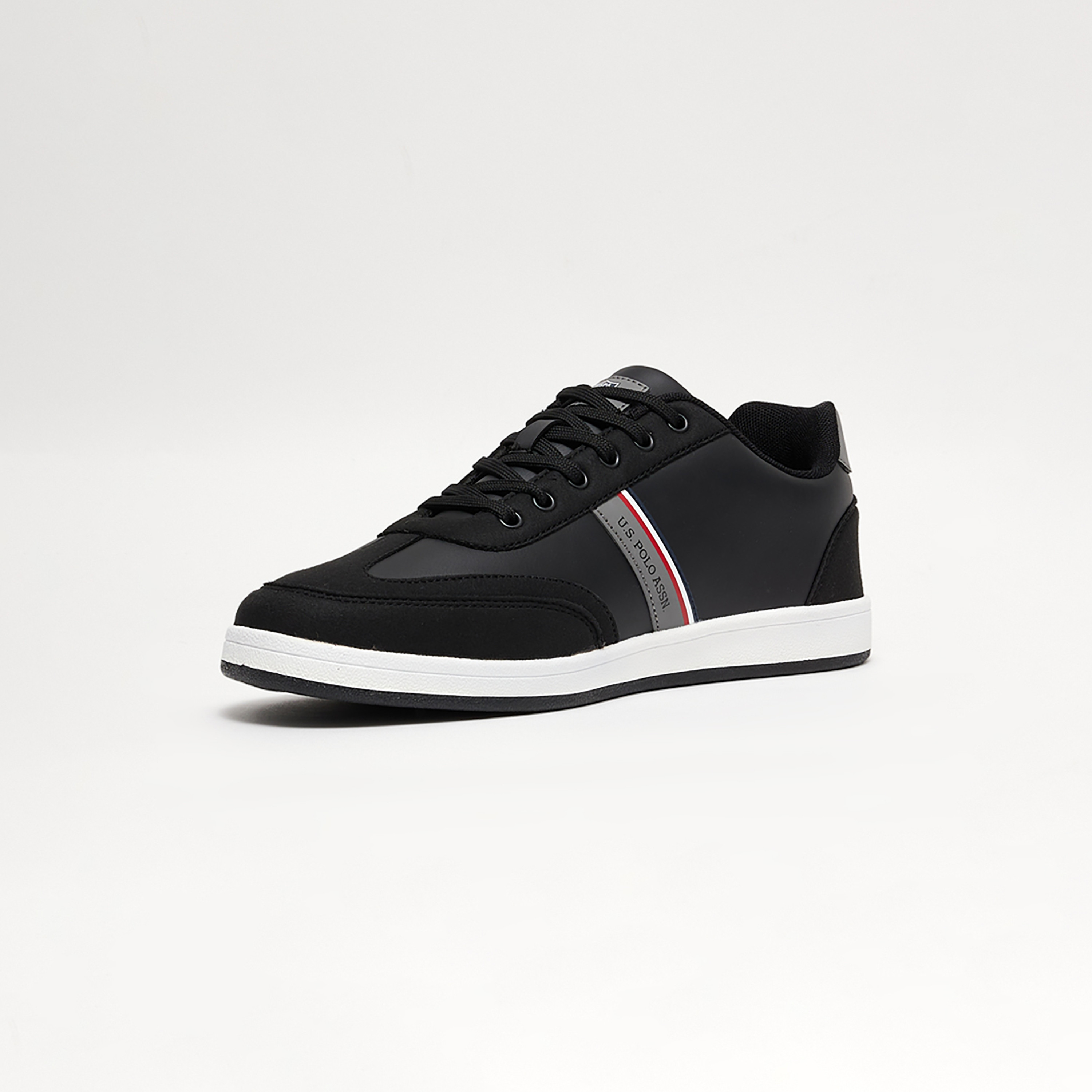 U.S. Polo Assn Men's Low Top Lace-Up Sneakers 3W KARES WT 3PR BLACK-men-shoes-sneakers-image-3