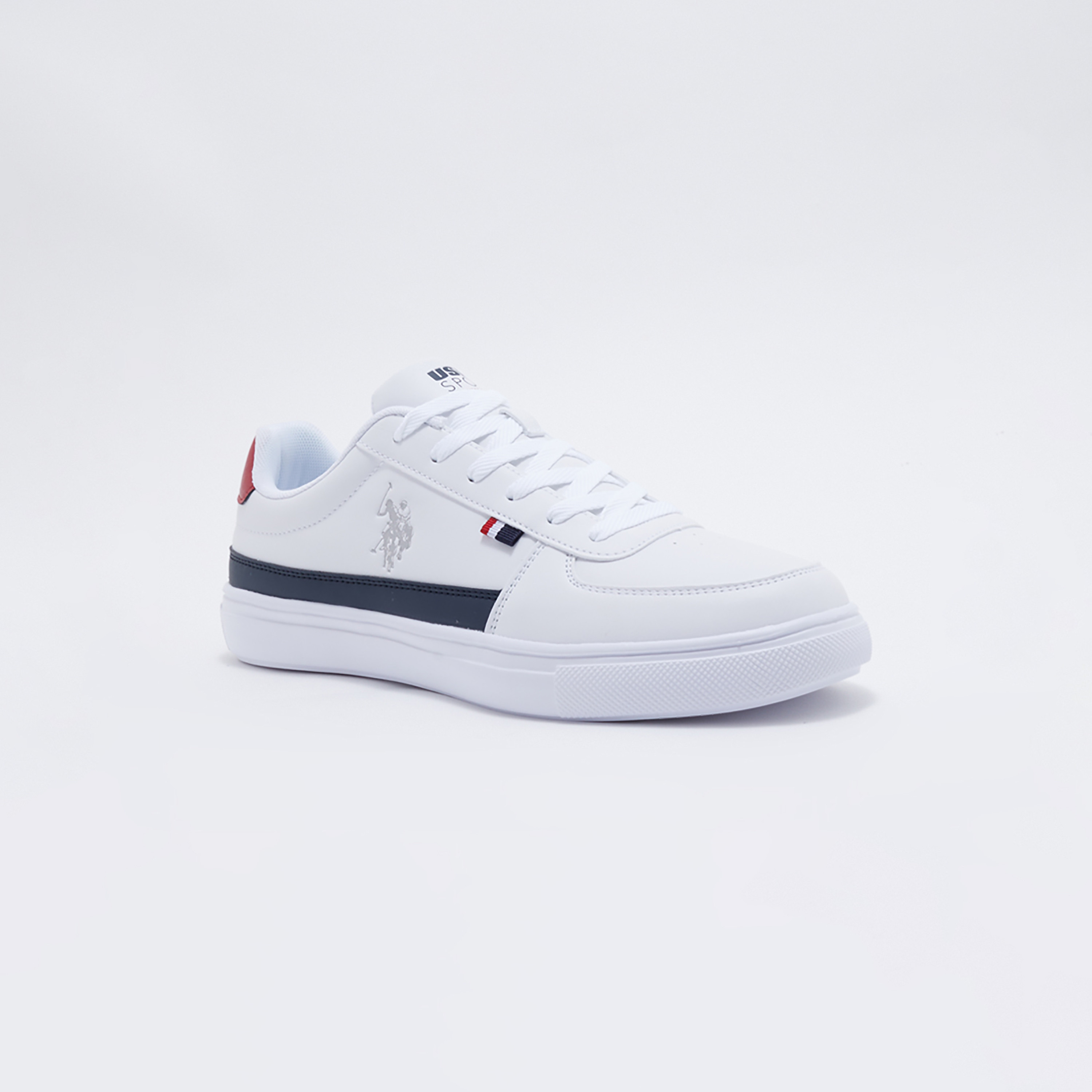 U.S. Polo Assn Men's Low Top Lace-Up Sneakers 3W NEDVED 3PR WHITE-men-shoes-sneakers-image-1