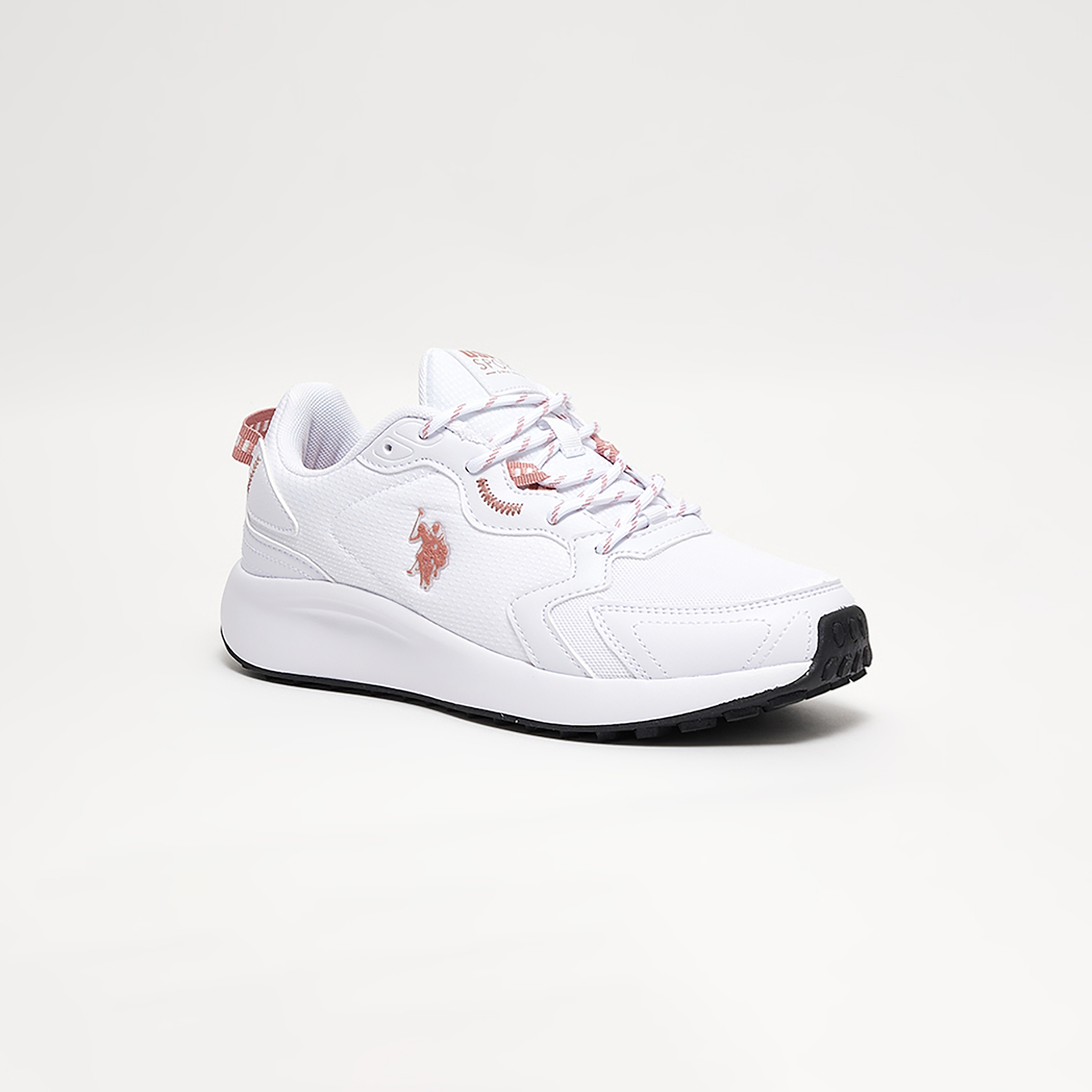 يو اس بولو أسن حذاء رياضي منخفض بأربطة للنساء ابيض 3W ROMULUS WMN 3PR WHITE | OE-women-shoes-sneakers-image-1