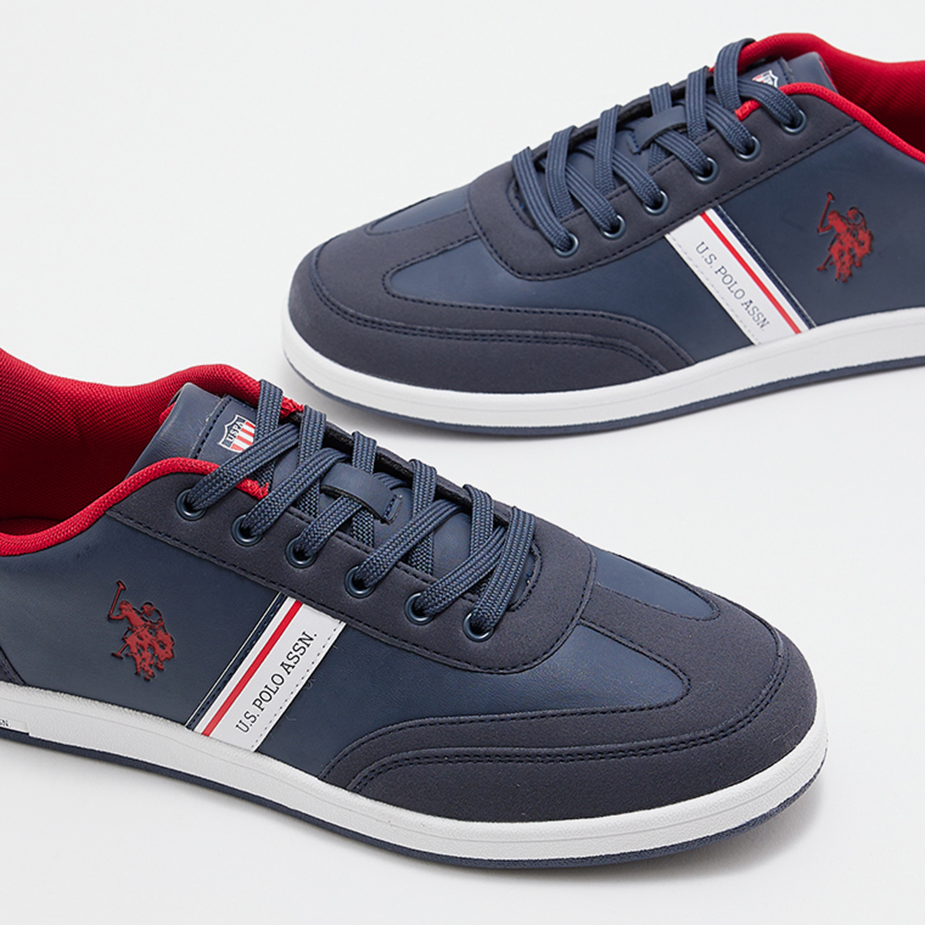 يو اس بولو اسن. حذاء رياضي رجالي برباط علوي منخفض | 3WKARESWT3PRM-men-shoes-sneakers-image-4