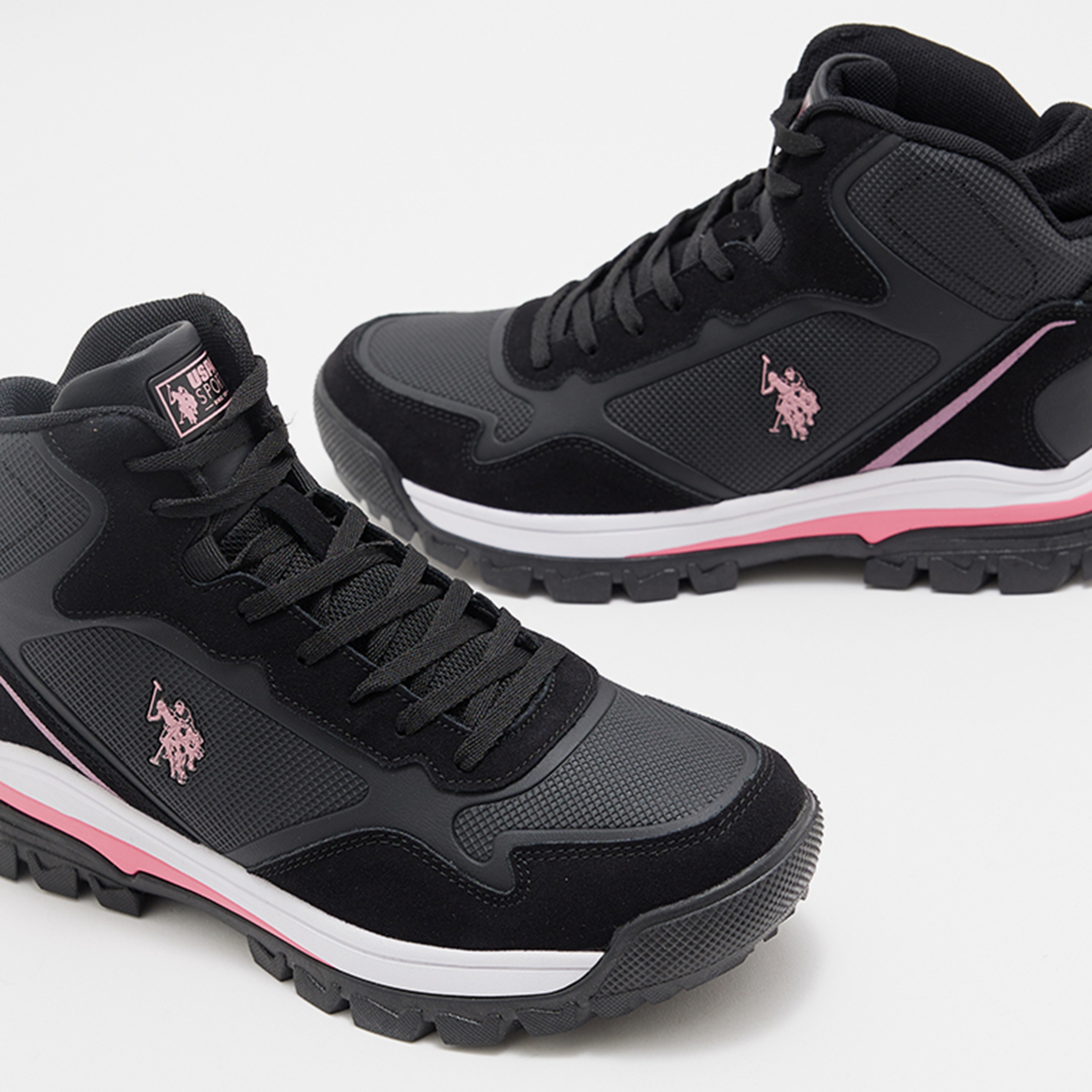 يو اس بولو اسن. أحذية رياضية نسائية برباط علوي | 3WSAGANHIWMN3PR-women-shoes-sneakers-image-4