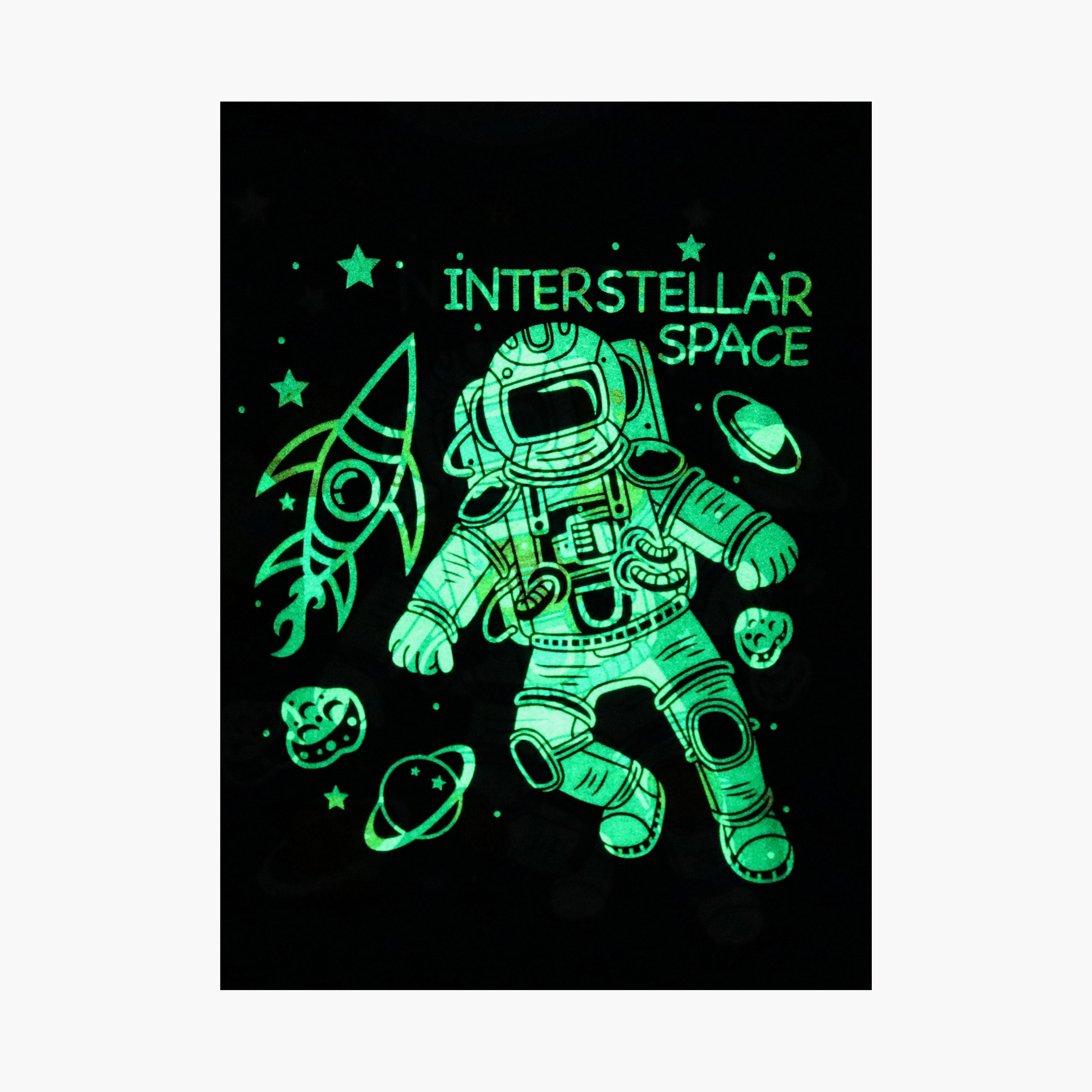 Babyqlo Cotton Space Astronaut Printed Long Sleeves Glow T-Shirt & Pyjamas Set-baby-boys-clothing-nightwear-pyjamasets-image-7
