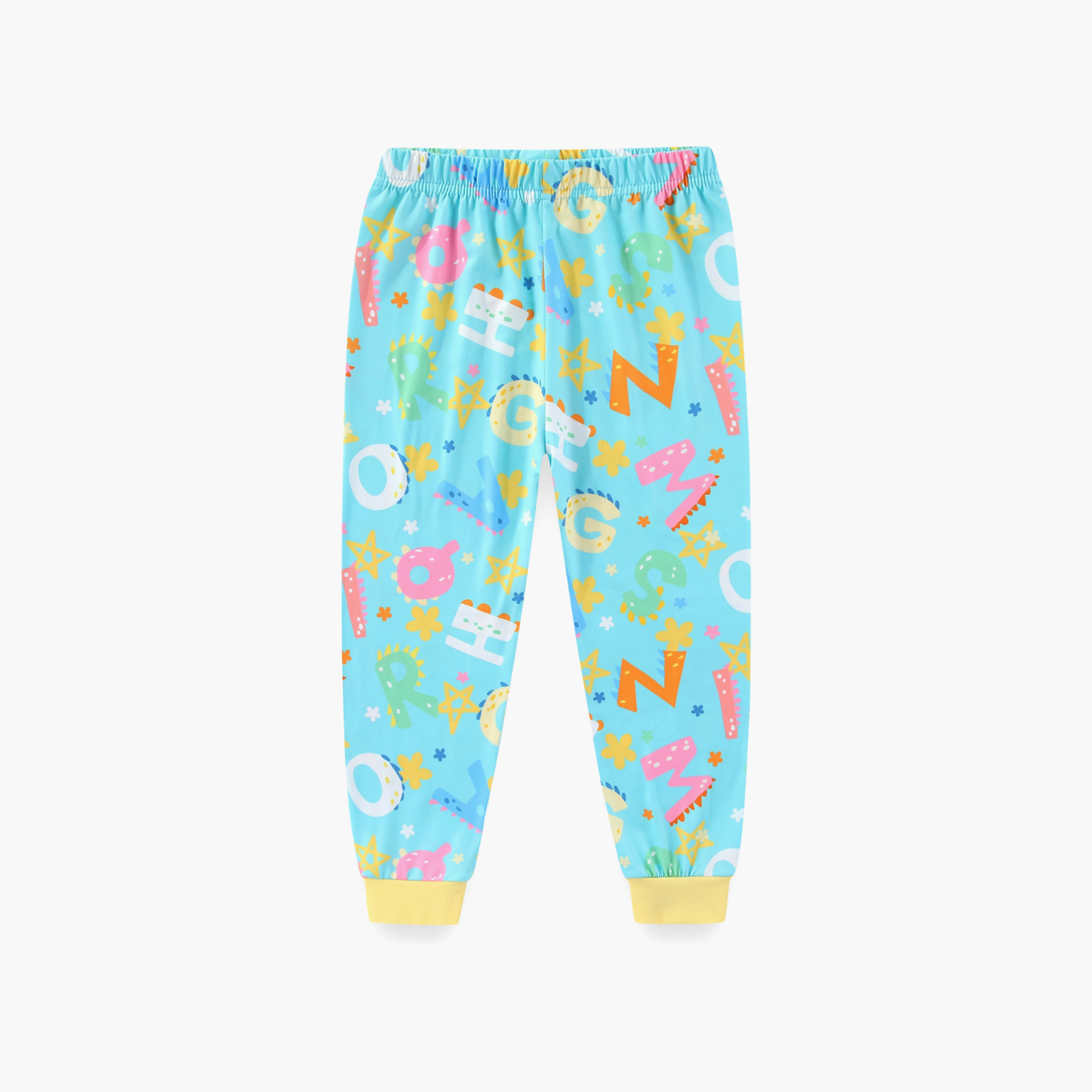 Babyqlo Cotton Jungle Dinos Printed Long Sleeves Glow T-Shirt & Pyjamas Set-baby-boys-clothing-nightwear-pyjamasets-image-6