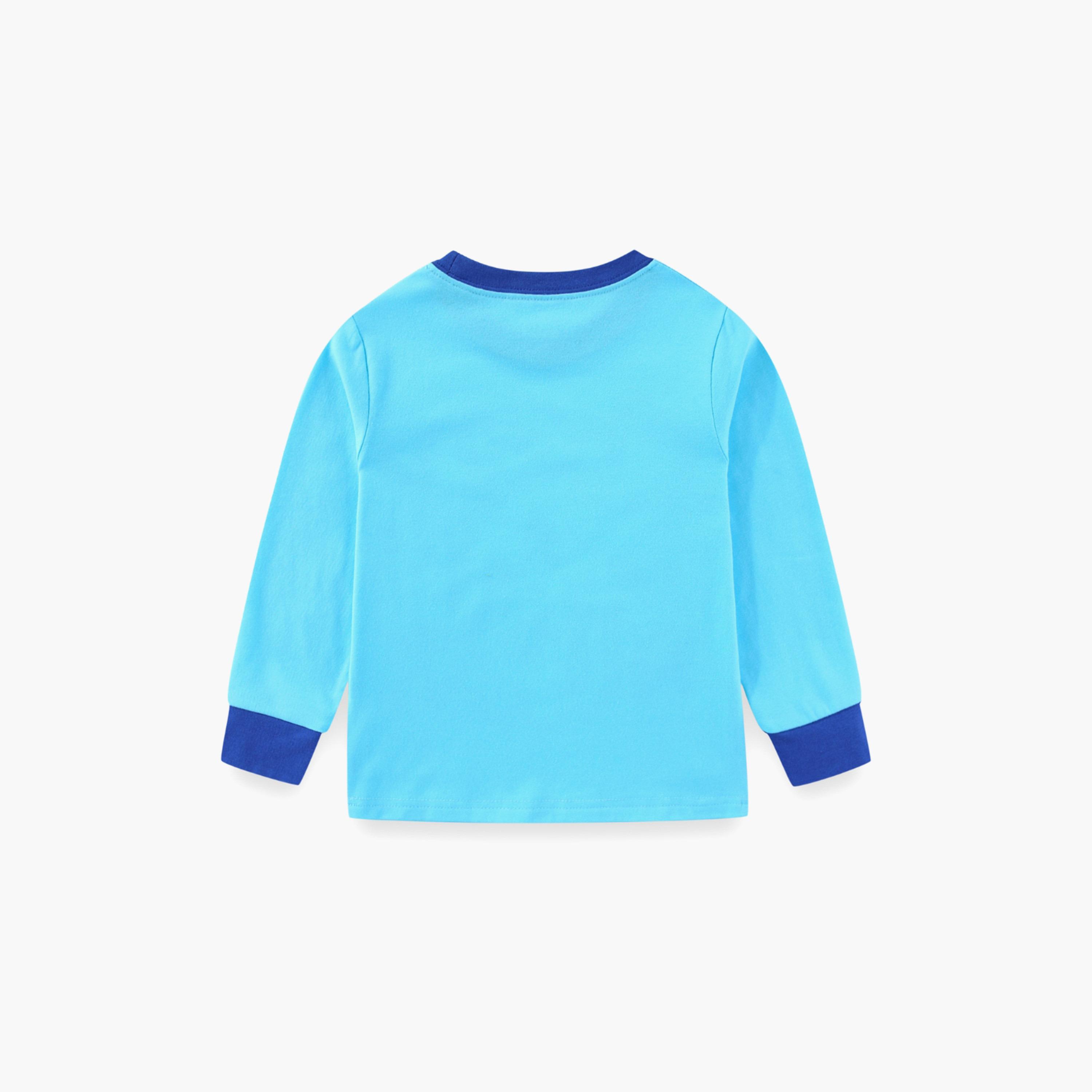 Babyqlo Cotton Shark Attack Printed Long Sleeves Glow T-Shirt & Pyjamas Set-baby-boys-clothing-nightwear-pyjamasets-image-5