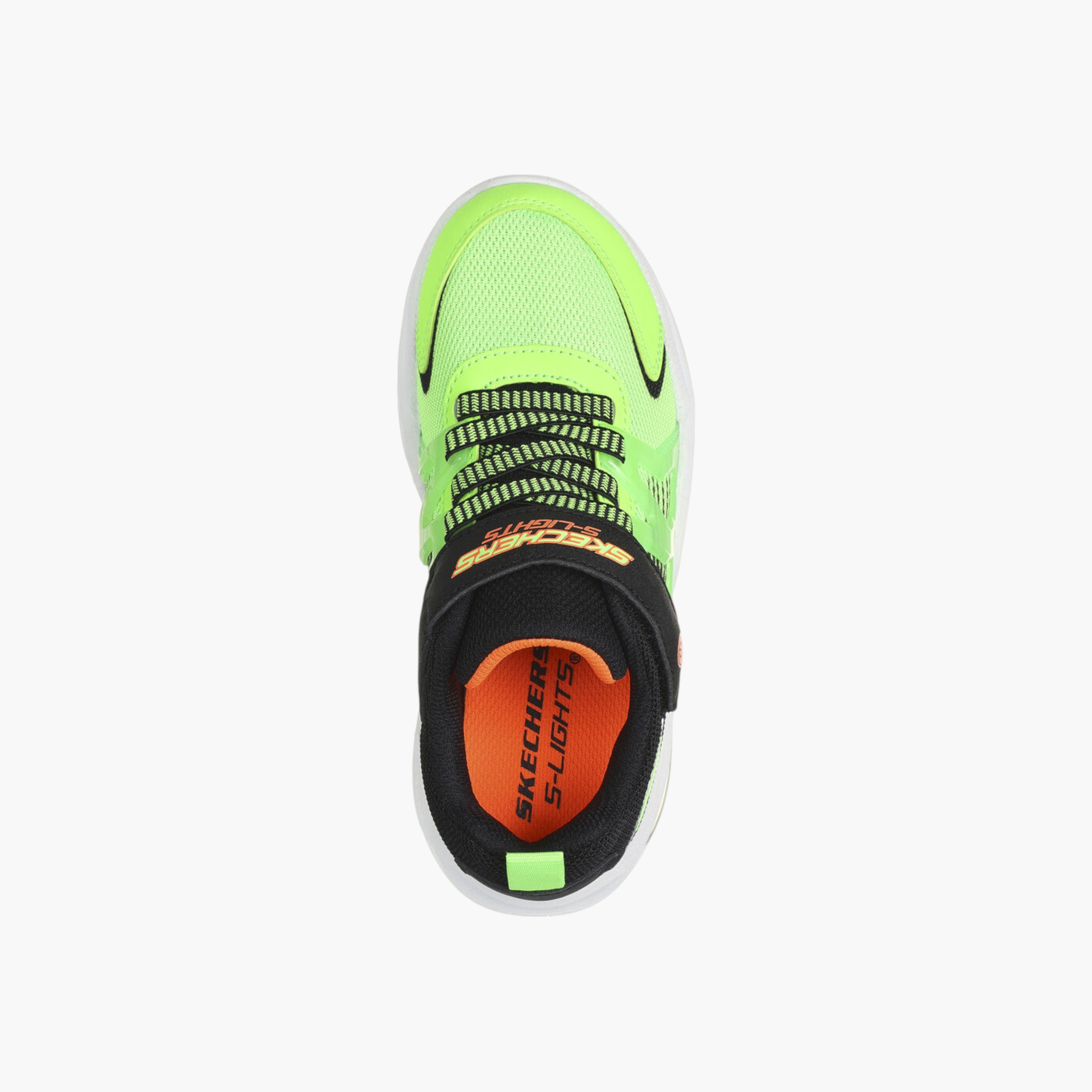 Skechers Boys Logo Detail Light Up Hook & Loop Ankle Sneakers Lightweight Shoes-sports-boys-shoes-image-3
