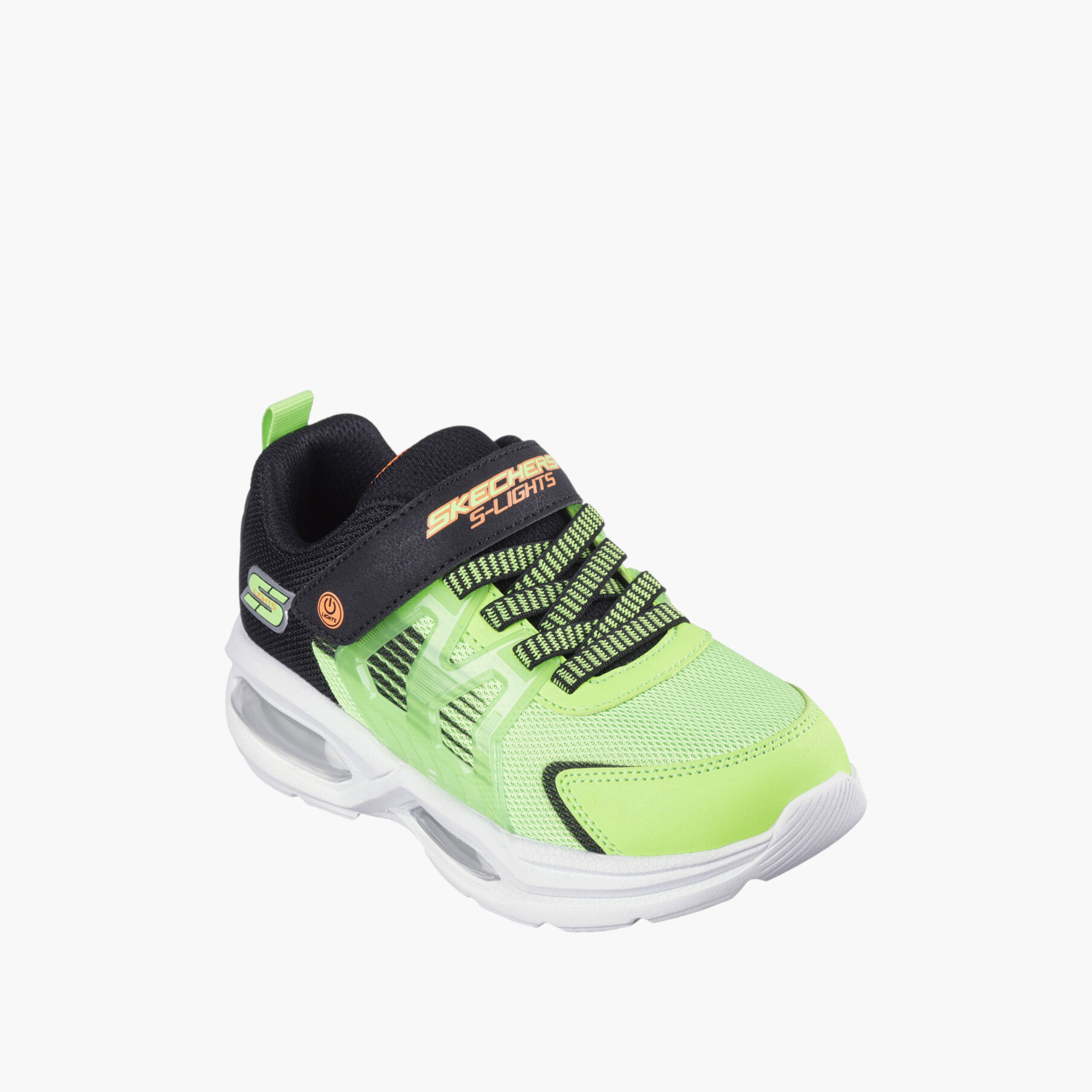 Skechers Boys Logo Detail Light Up Hook & Loop Ankle Sneakers Lightweight Shoes-sports-boys-shoes-image-1