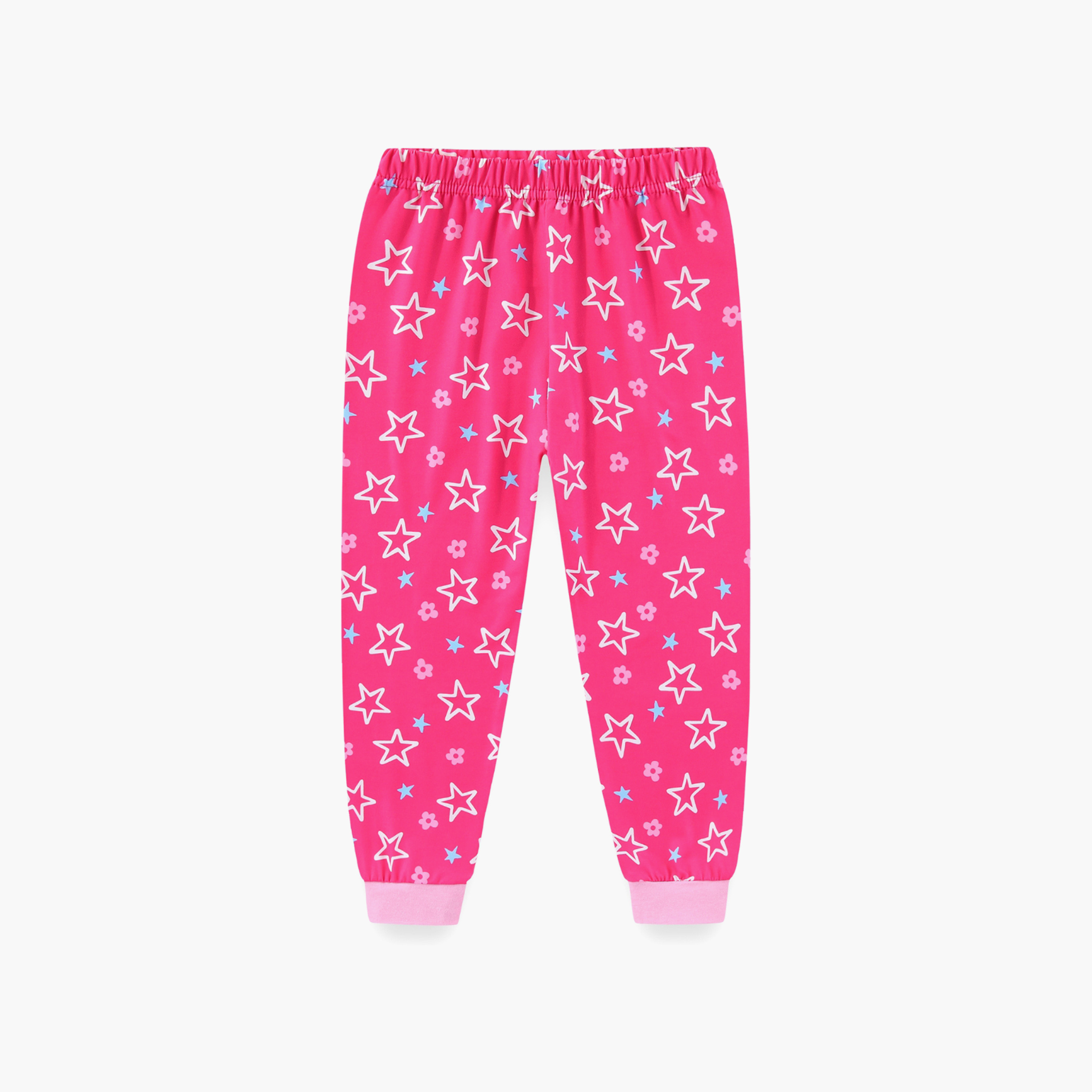 Babyqlo Cotton Sweet Unicorn Printed Long Sleeves Glow T-Shirt & Pyjamas Set-baby-girls-clothing-nightwear-pyjamasets-image-6