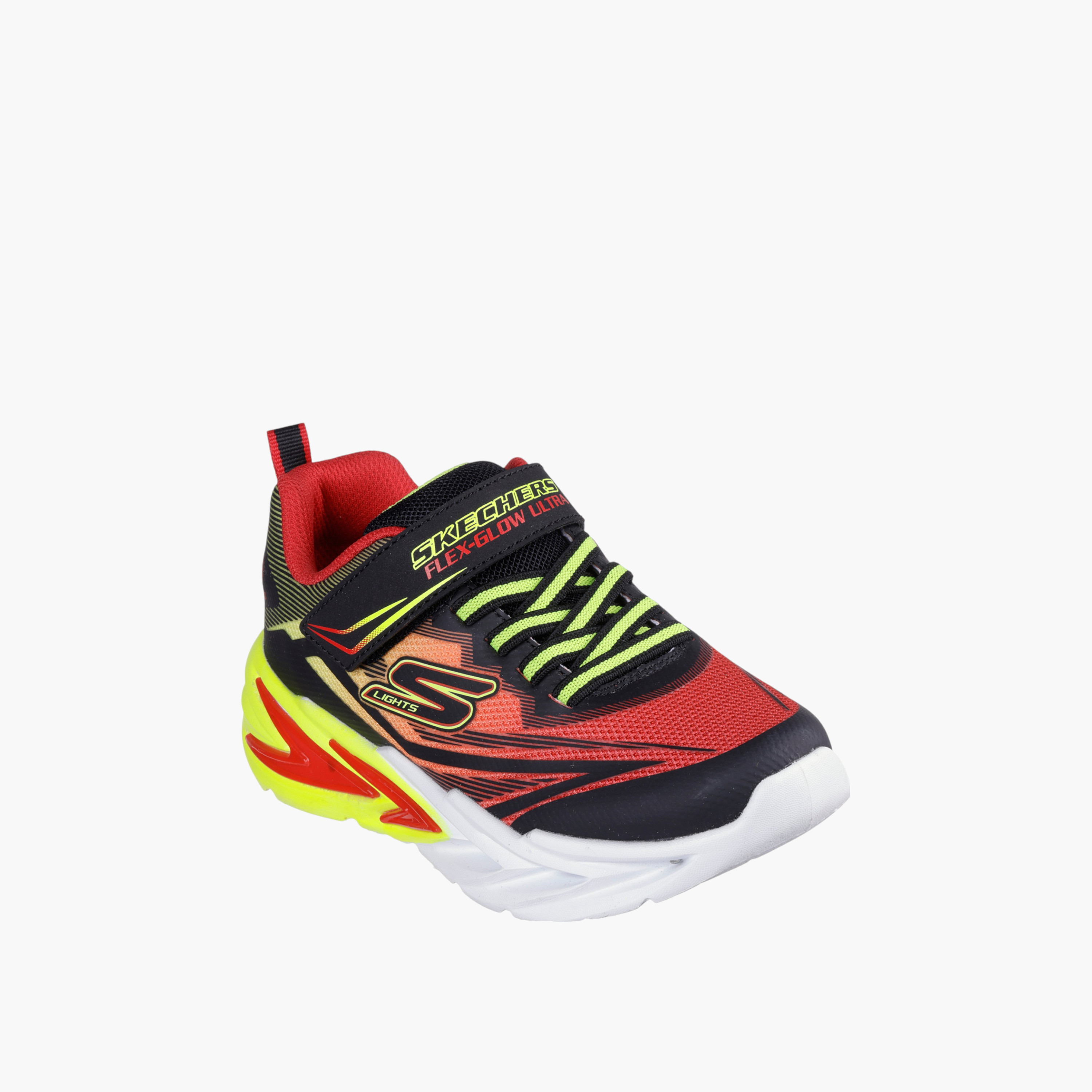 Skechers Boys FLEXGLOW ULTRA Hook & Loop Light-Up Ankle Sneakers-boys-shoes-sneakers-image-1